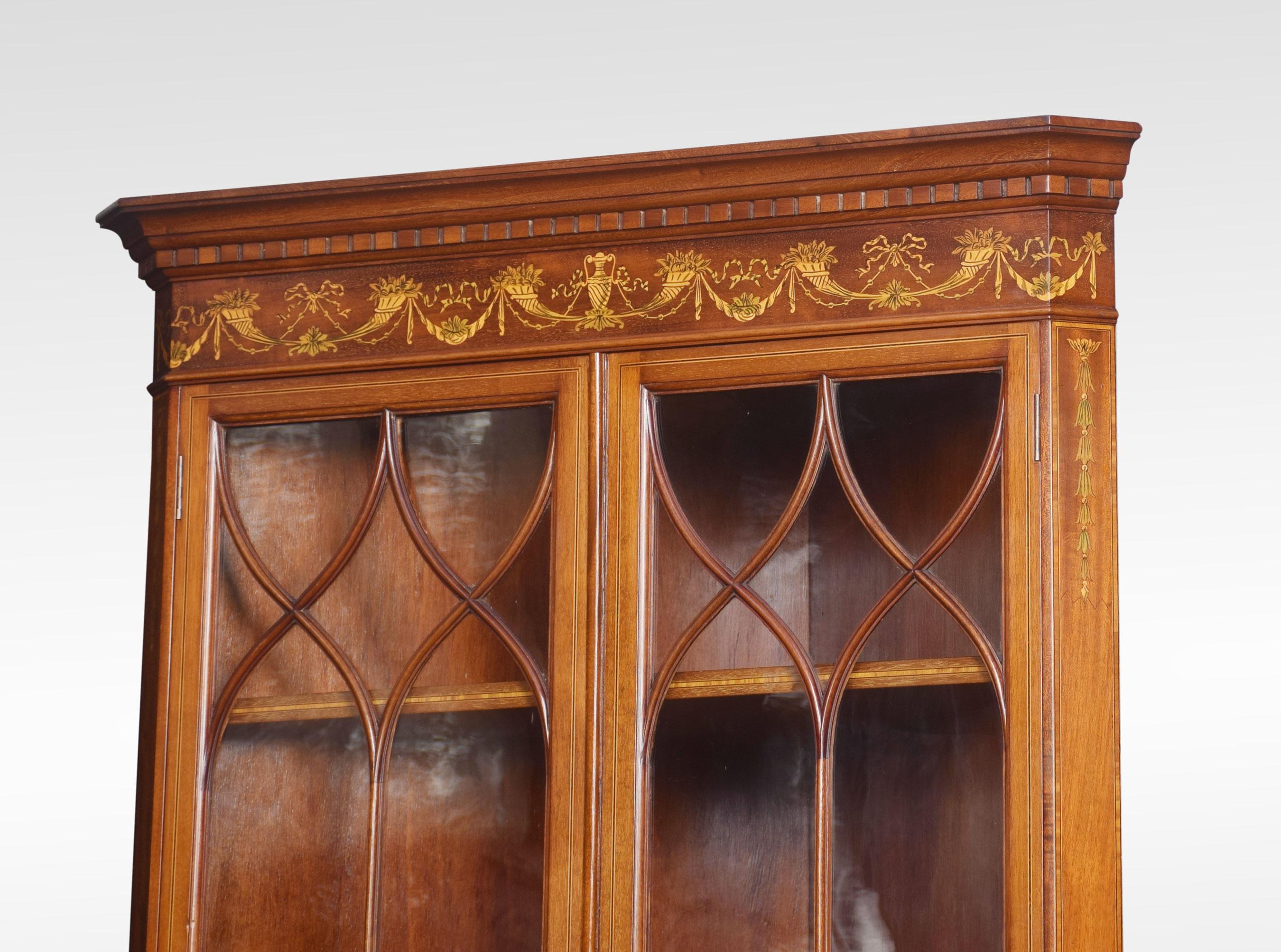 Wood Mahogany Inlaid Corner Cabinet For Sale
