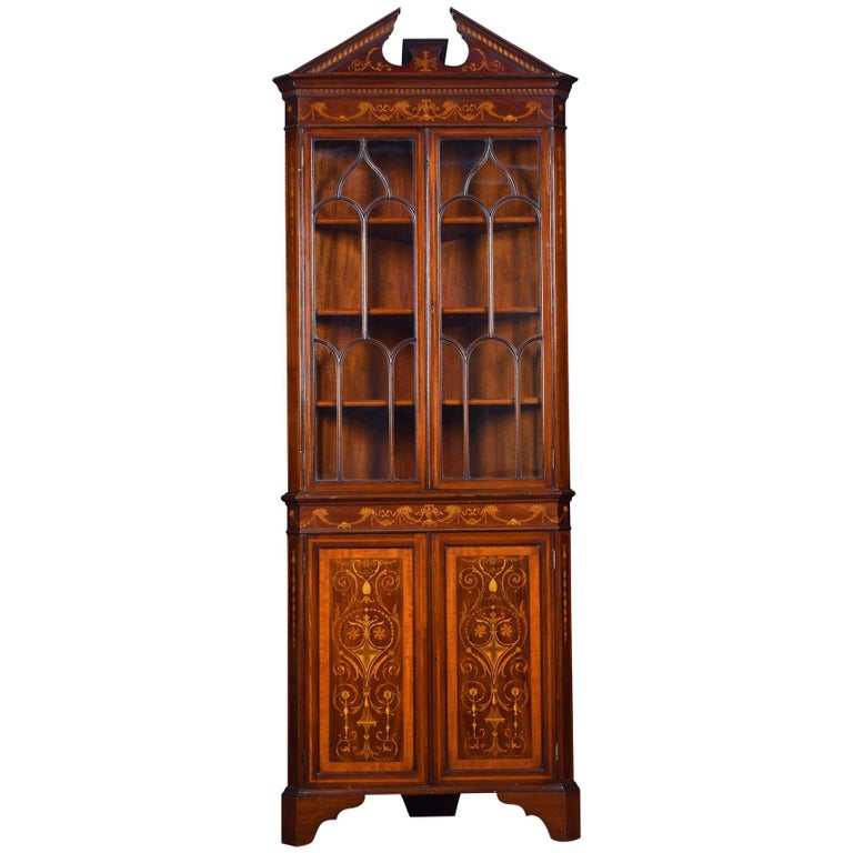 Mahogany Inlaid Corner For Sale at 1stDibs