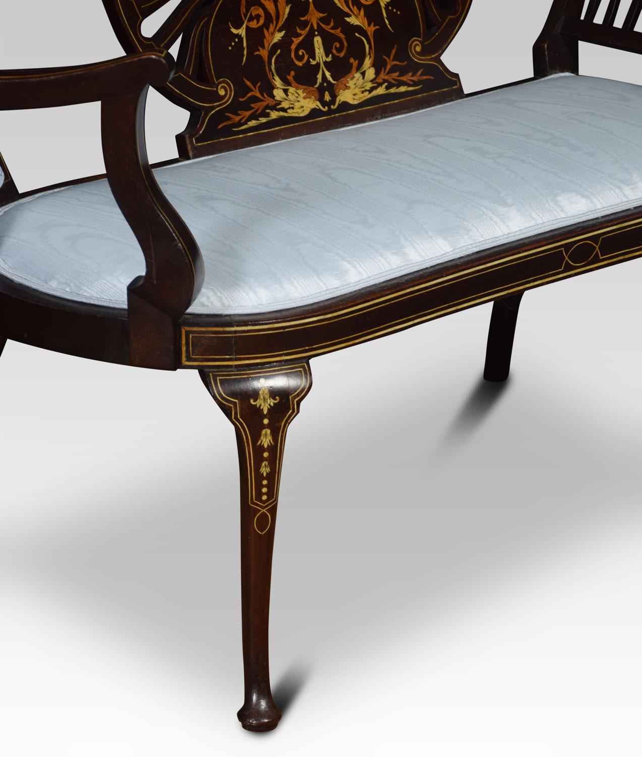 19th Century Mahogany Inlaid Couch