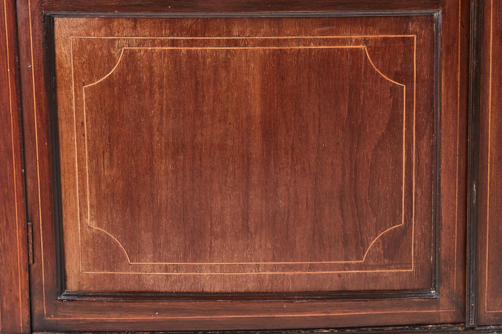 Glazed Mahogany Inlaid Display Cabinet, circa 1900