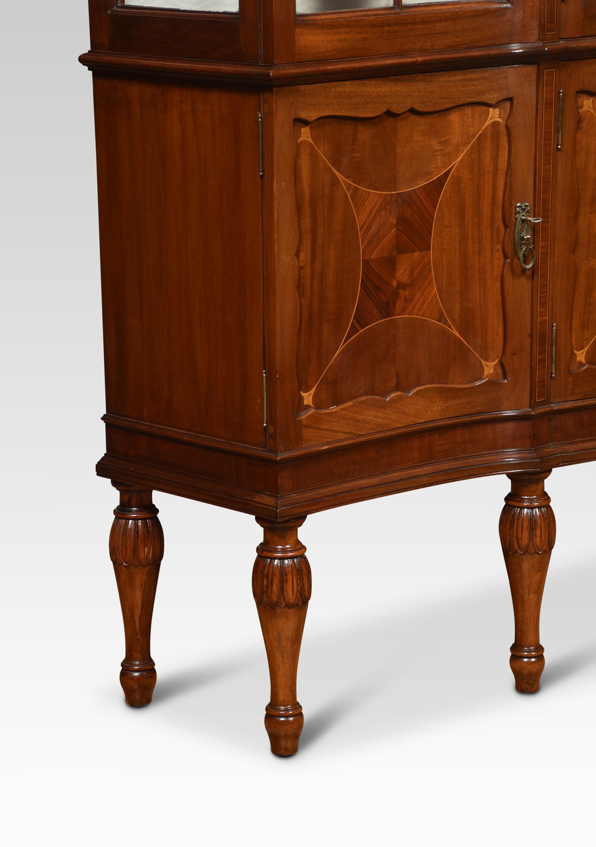 Mahogany Inlaid Display Cabinet 5