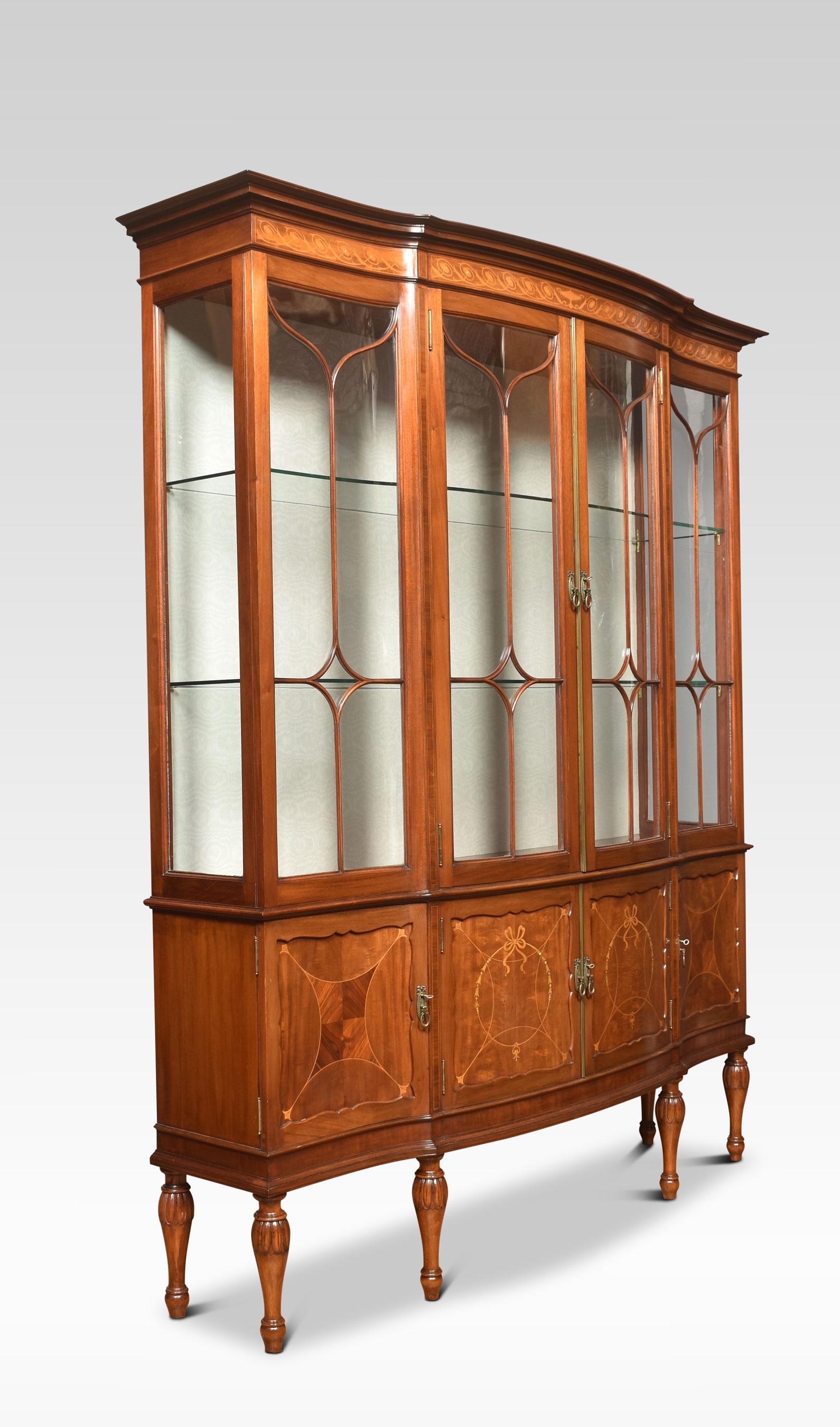 Mahogany Inlaid Display Cabinet 6