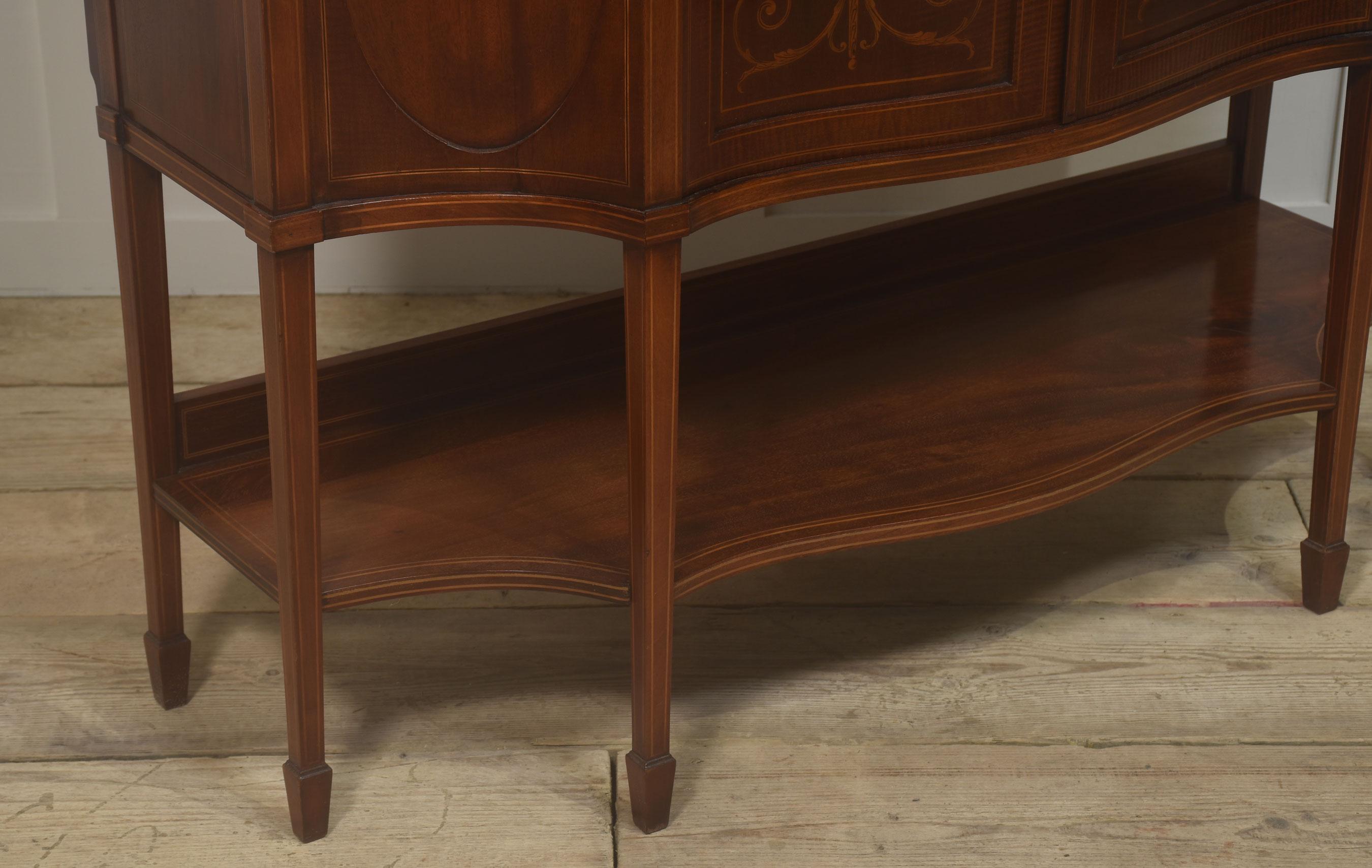 Mahogany inlaid display cabinet For Sale 5