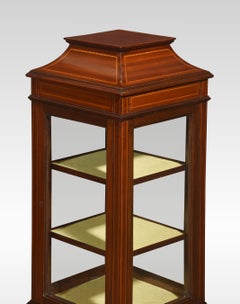 Mahogany inlaid display cabinet