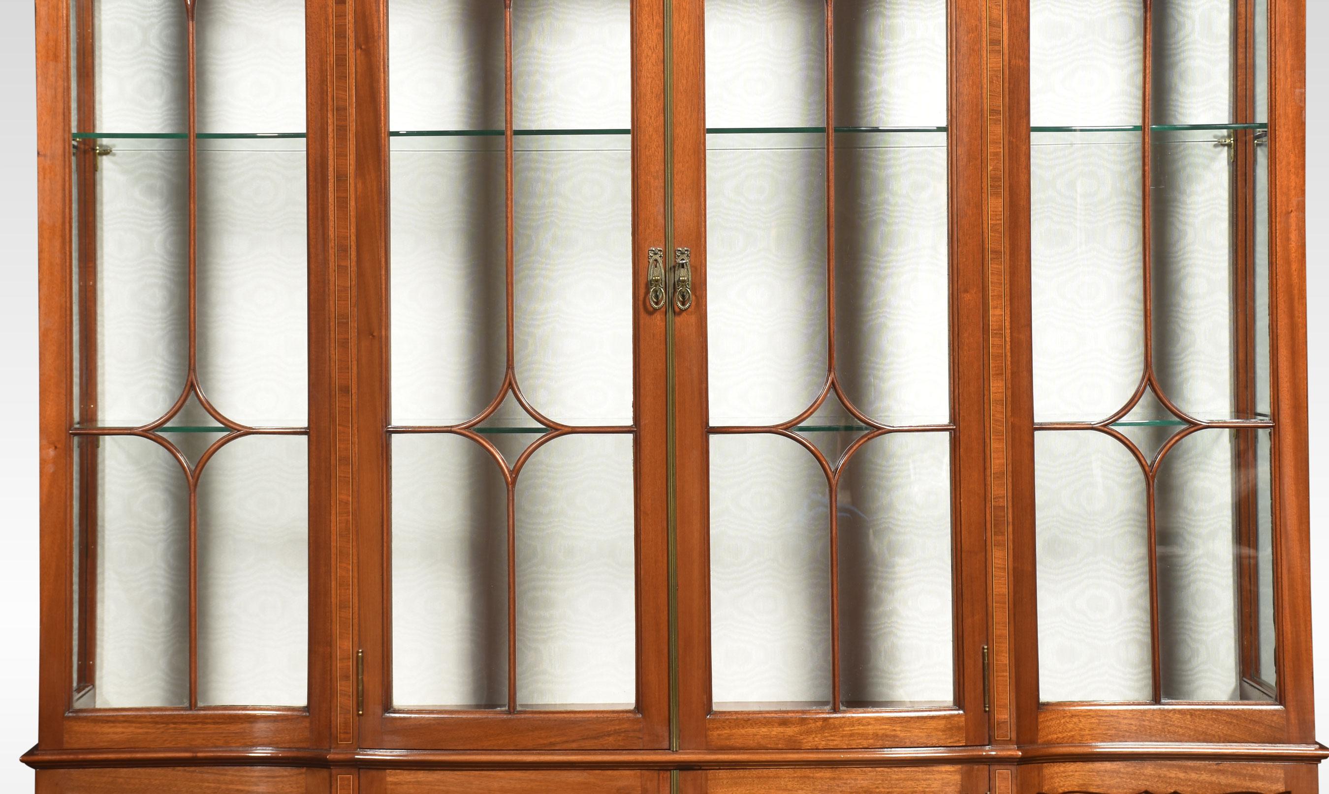 British Mahogany Inlaid Display Cabinet