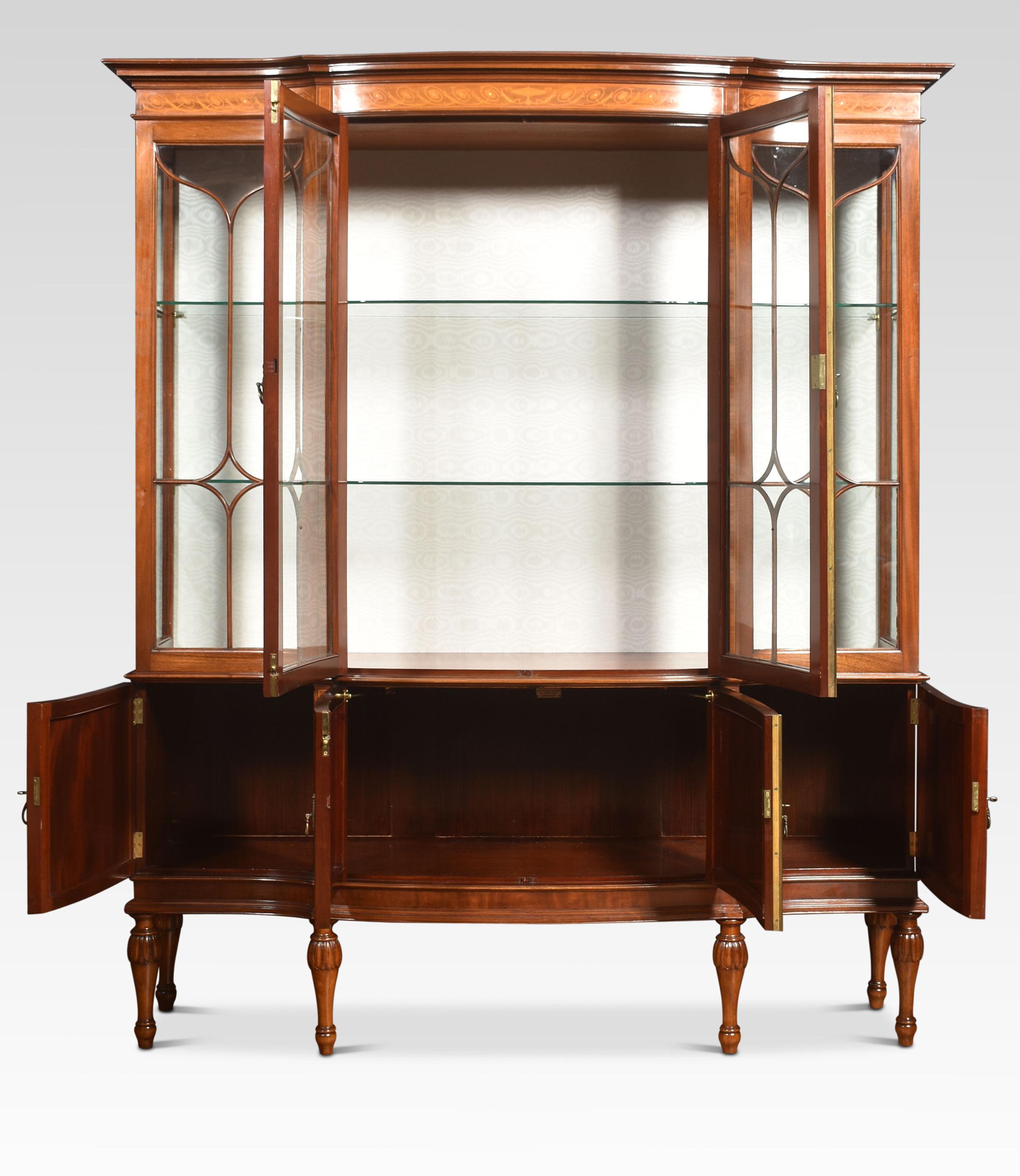 Mahogany Inlaid Display Cabinet 1