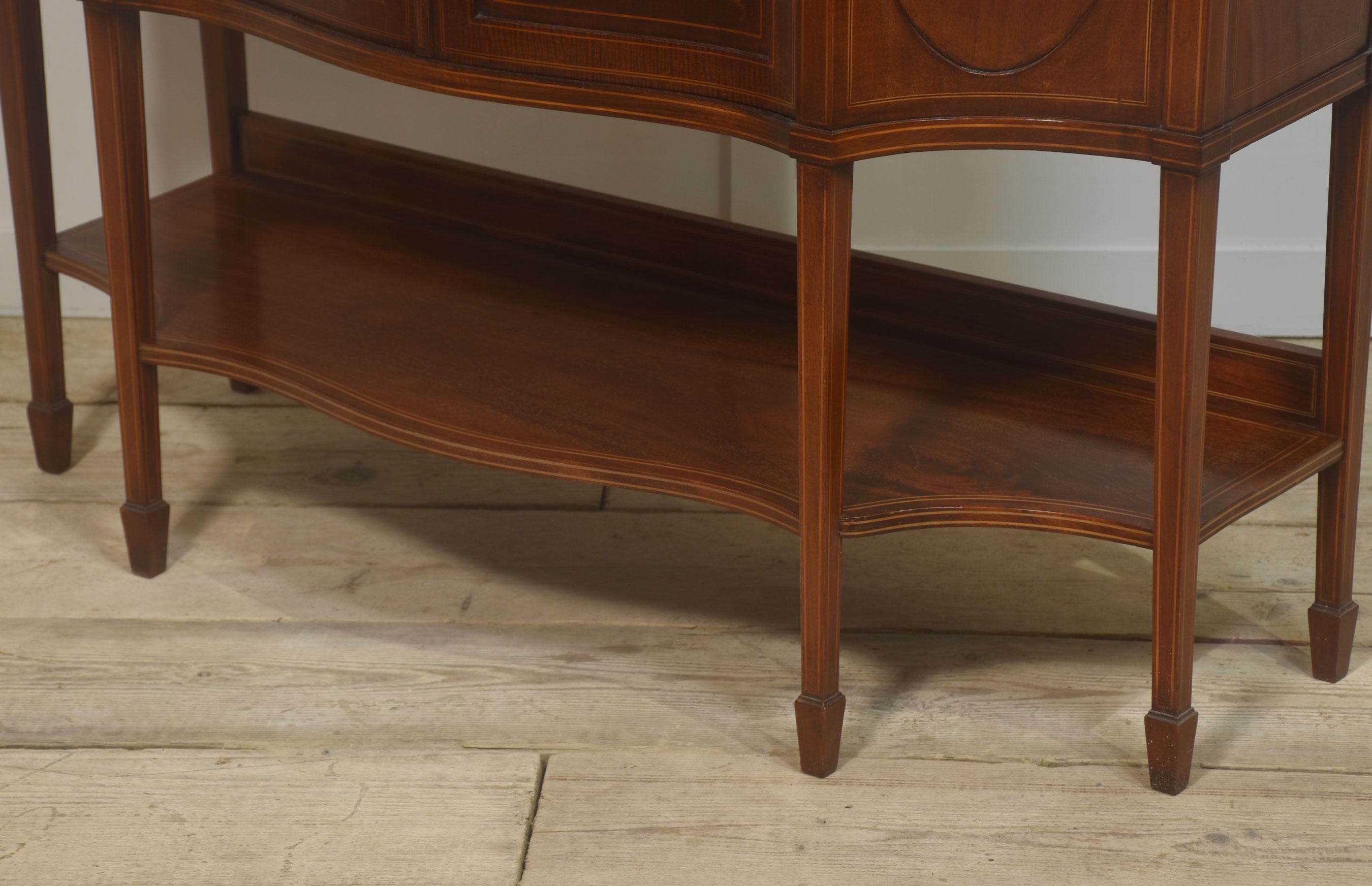 Mahogany inlaid display cabinet For Sale 2
