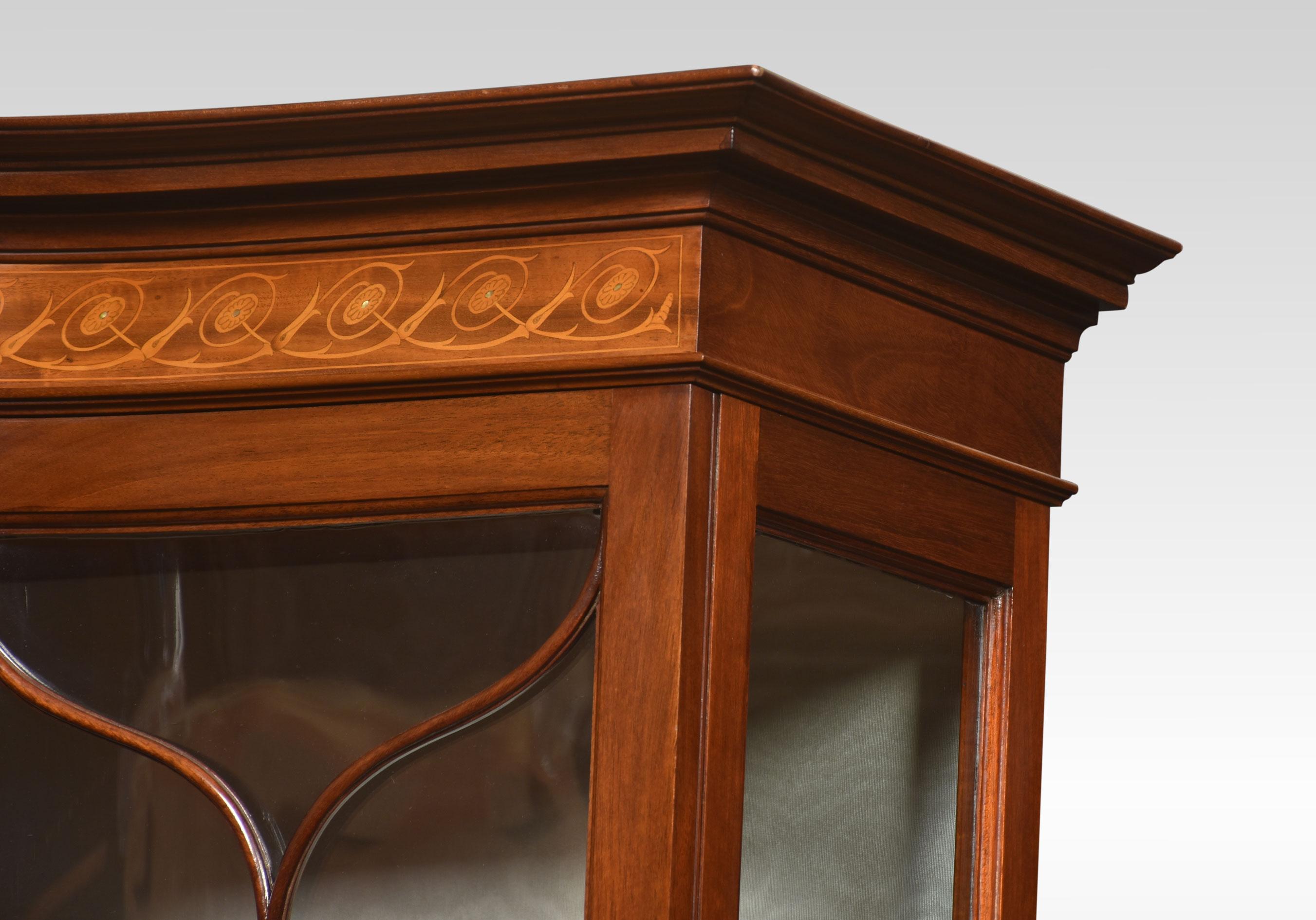 Mahogany Inlaid Display Cabinet 4