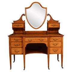 Antique Mahogany Inlaid Dressing Table by Maple and Co