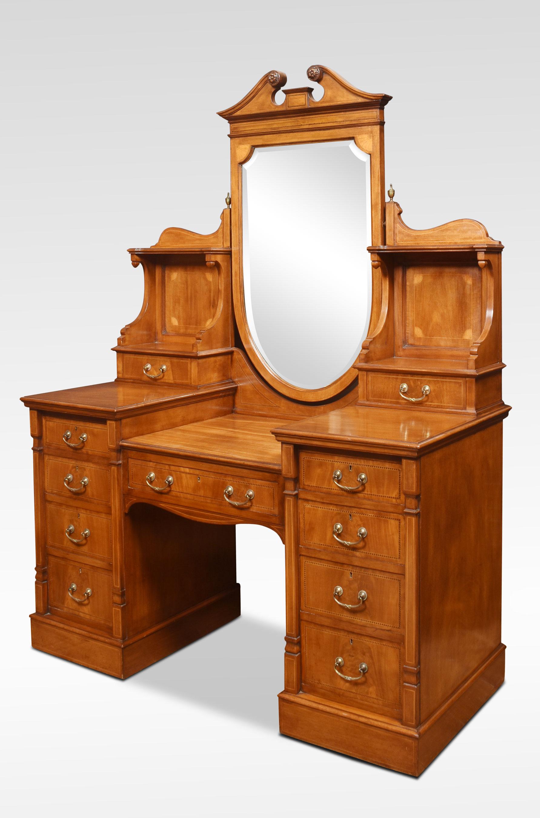 Mahogany Inlaid Dressing Table For Sale 2