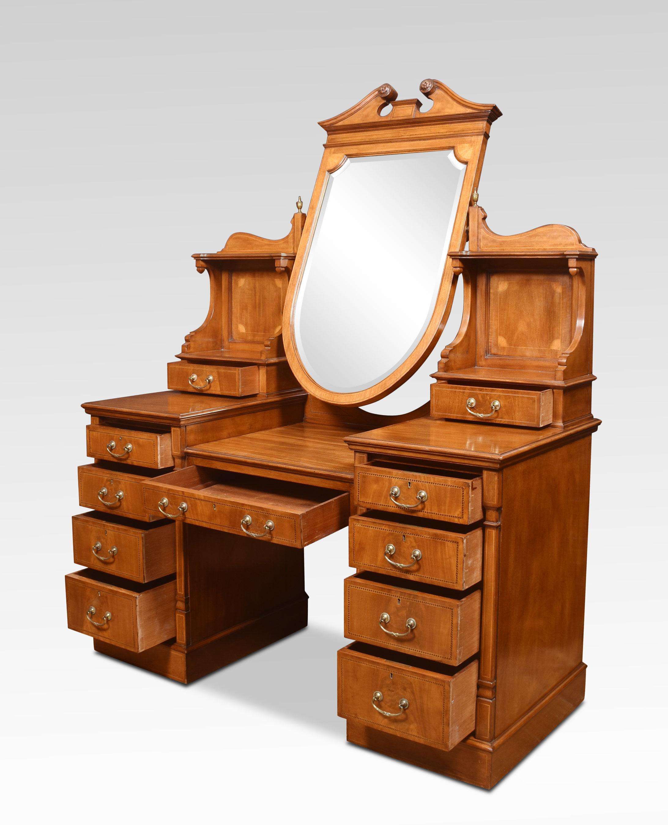 Mahogany Inlaid Dressing Table For Sale 4