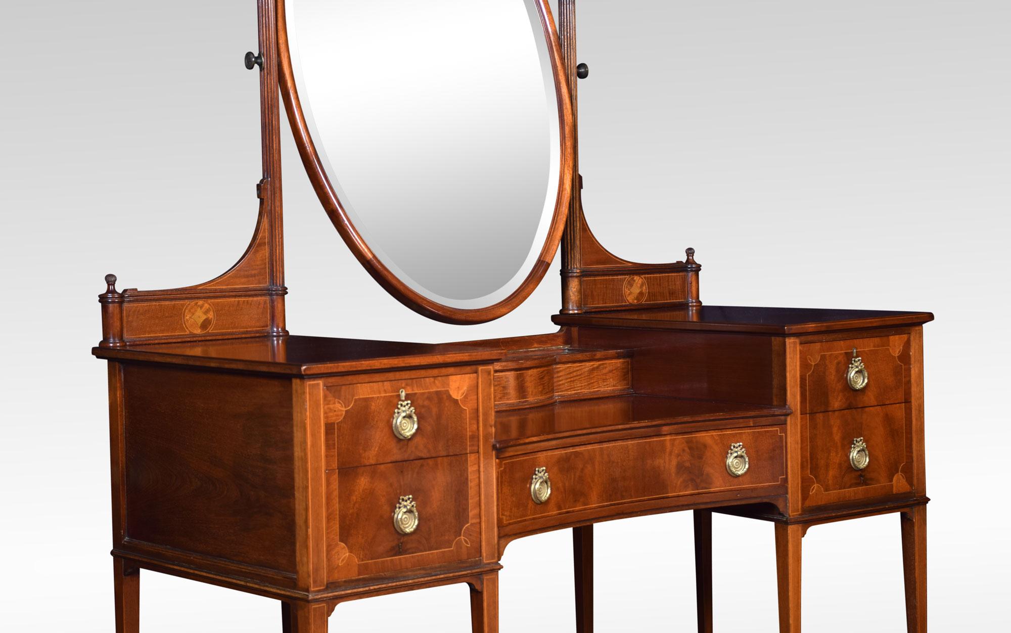 Mahogany Inlaid Dressing Table In Good Condition In Cheshire, GB