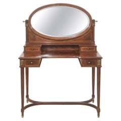 Mahogany inlaid dressing table