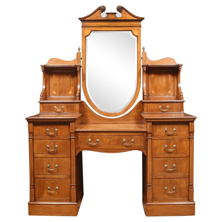 Mahogany Inlaid Dressing Table For Sale at 1stDibs