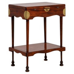 Mahogany Inlaid Dressmaker's Table With Brass Details