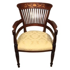 Mahogany Inlaid Edwardian Period Desk Chair