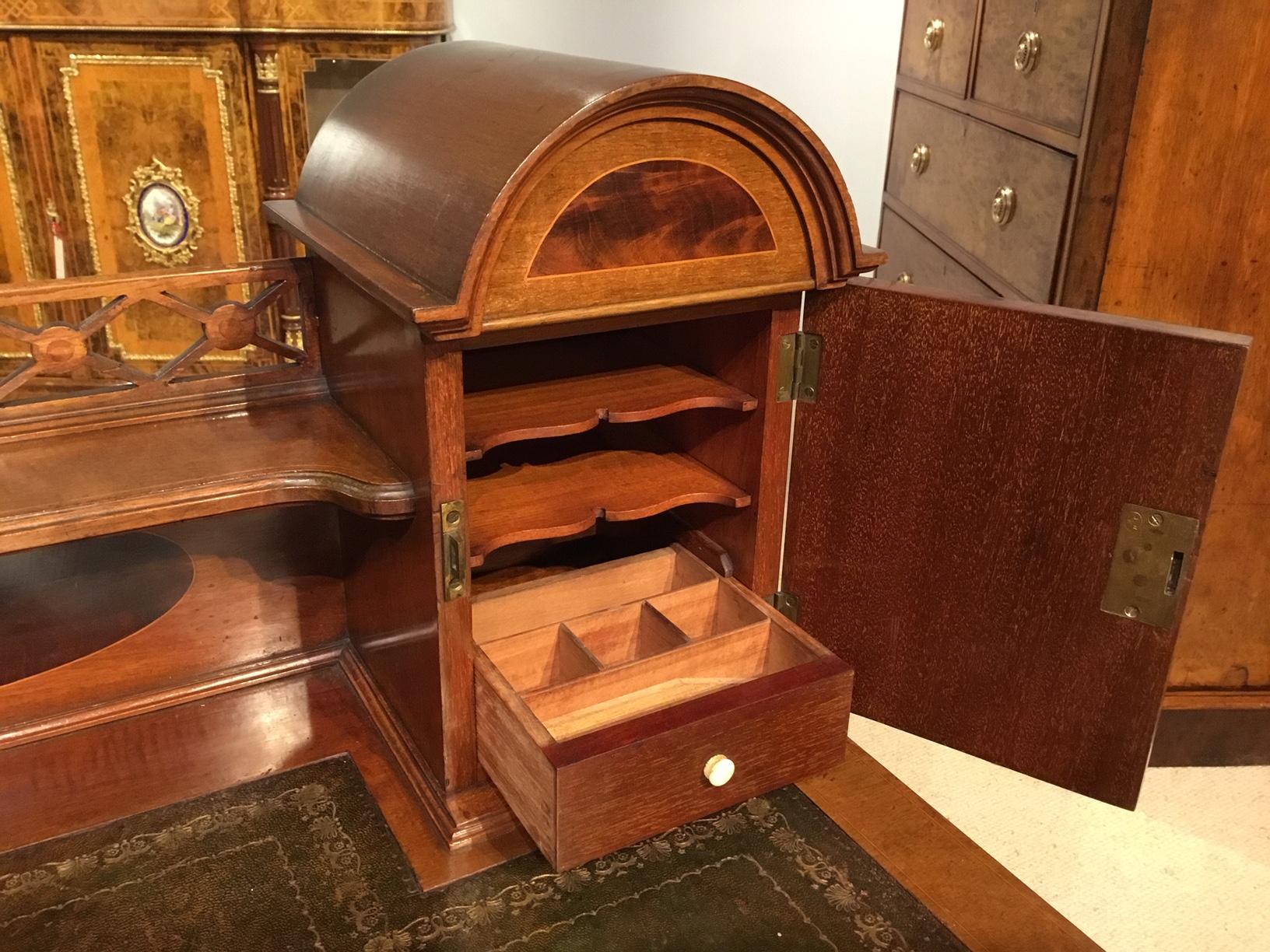 Early 20th Century Mahogany Inlaid Edwardian Period Ladies Writing Table