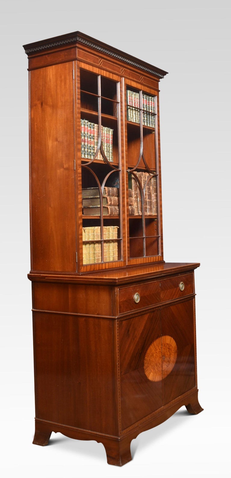 Mahogany Inlaid Gentlemen’s Bookcase For Sale at 1stDibs