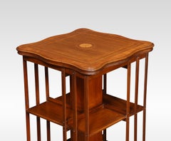 Mahogany Inlaid Revolving Bookcase