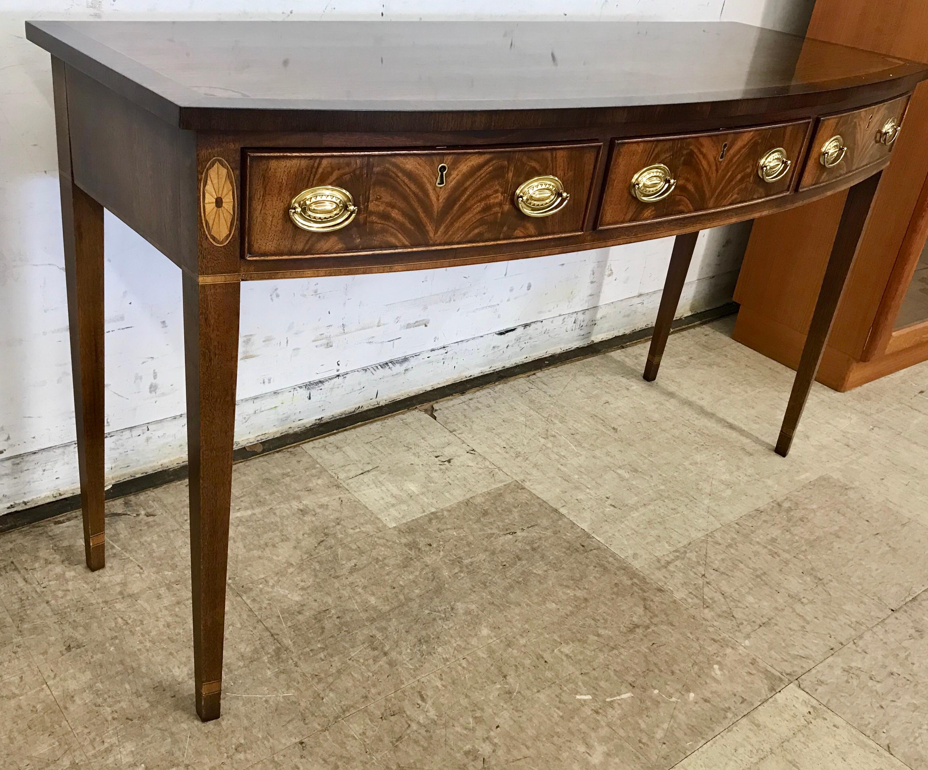 Georgian Mahogany Inlaid Sideboard Server Console Table