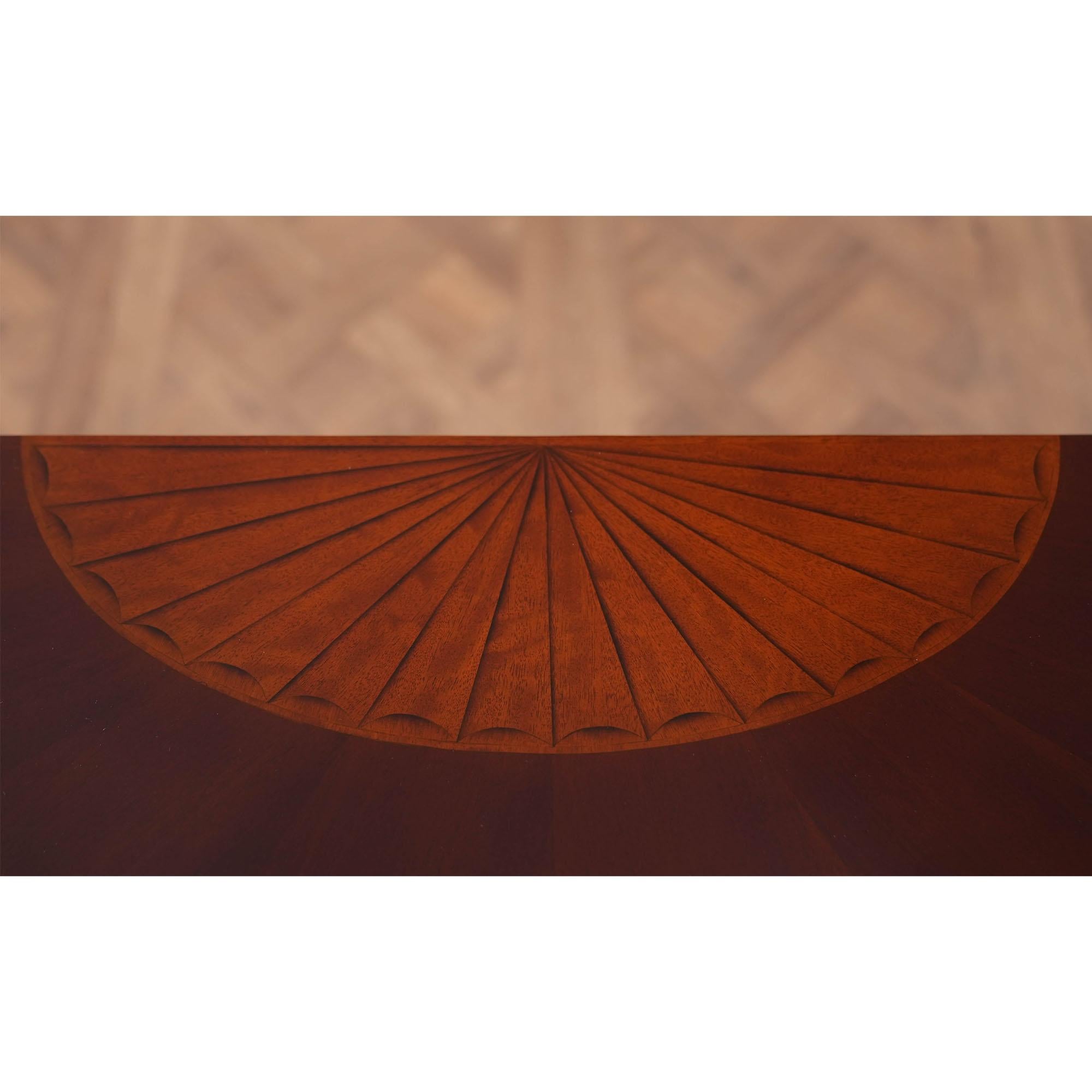 Mahogany Inlaid Sunburst Console For Sale 3