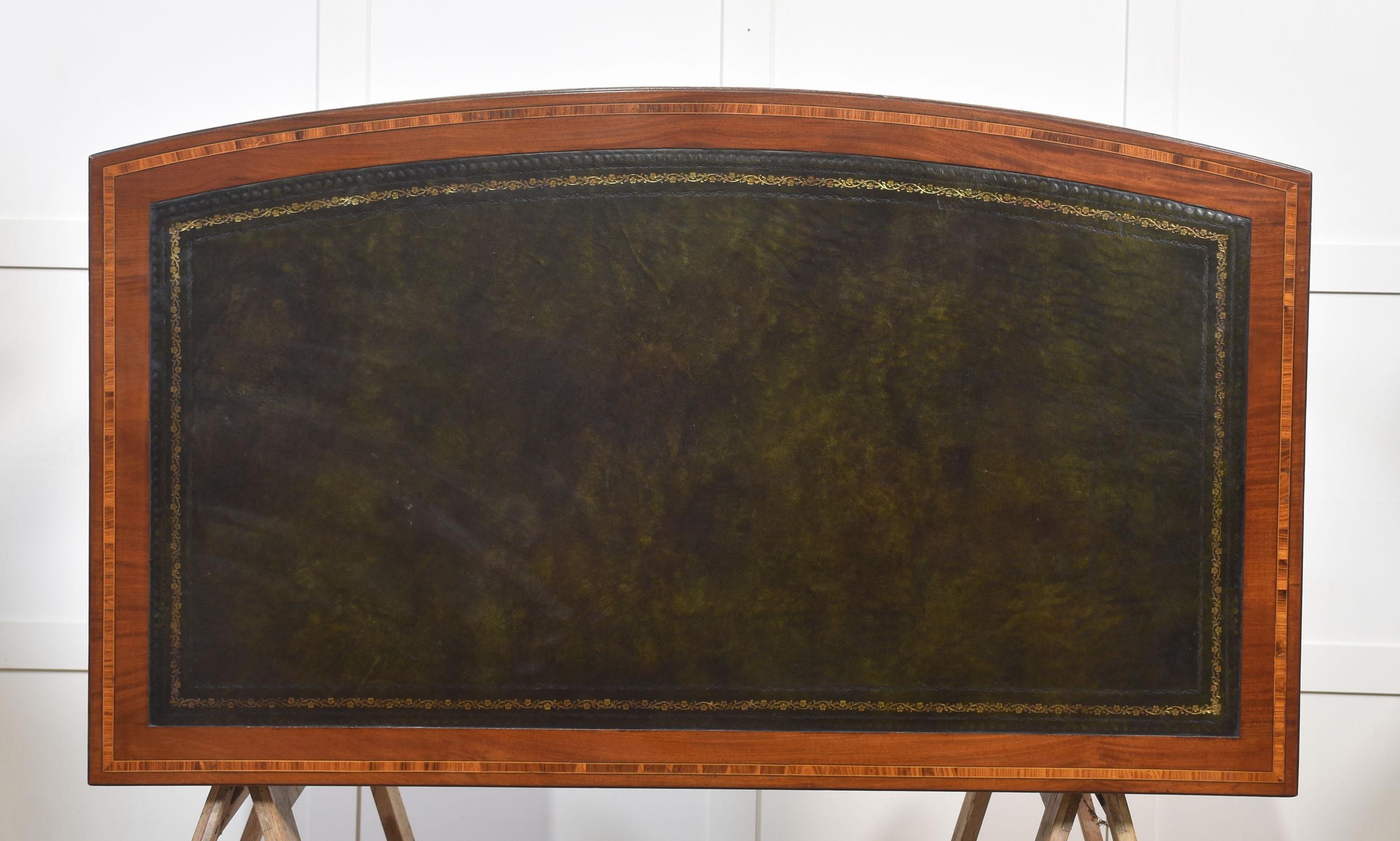 Mahogany inlaid writing desk For Sale 8