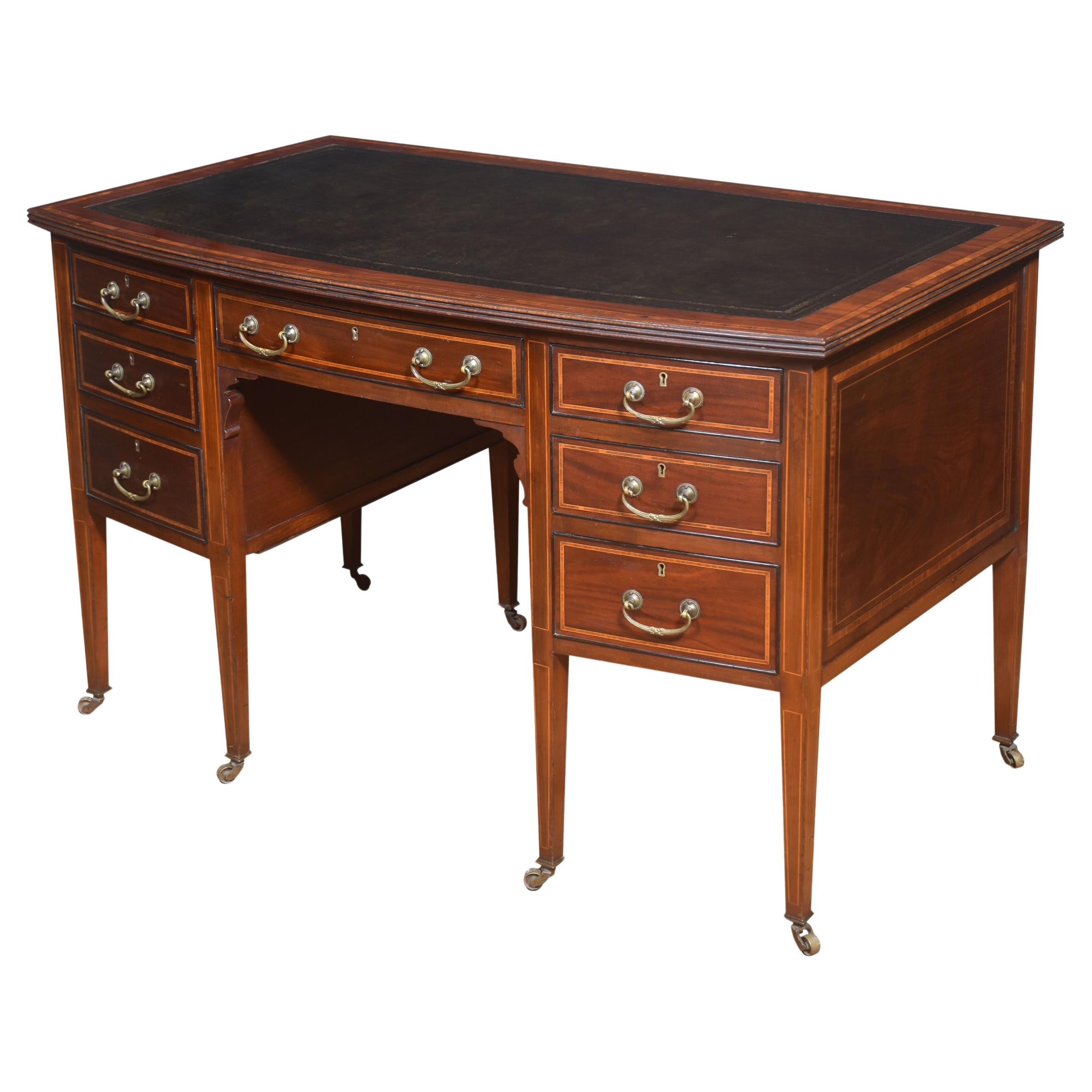 Mahogany inlaid writing desk