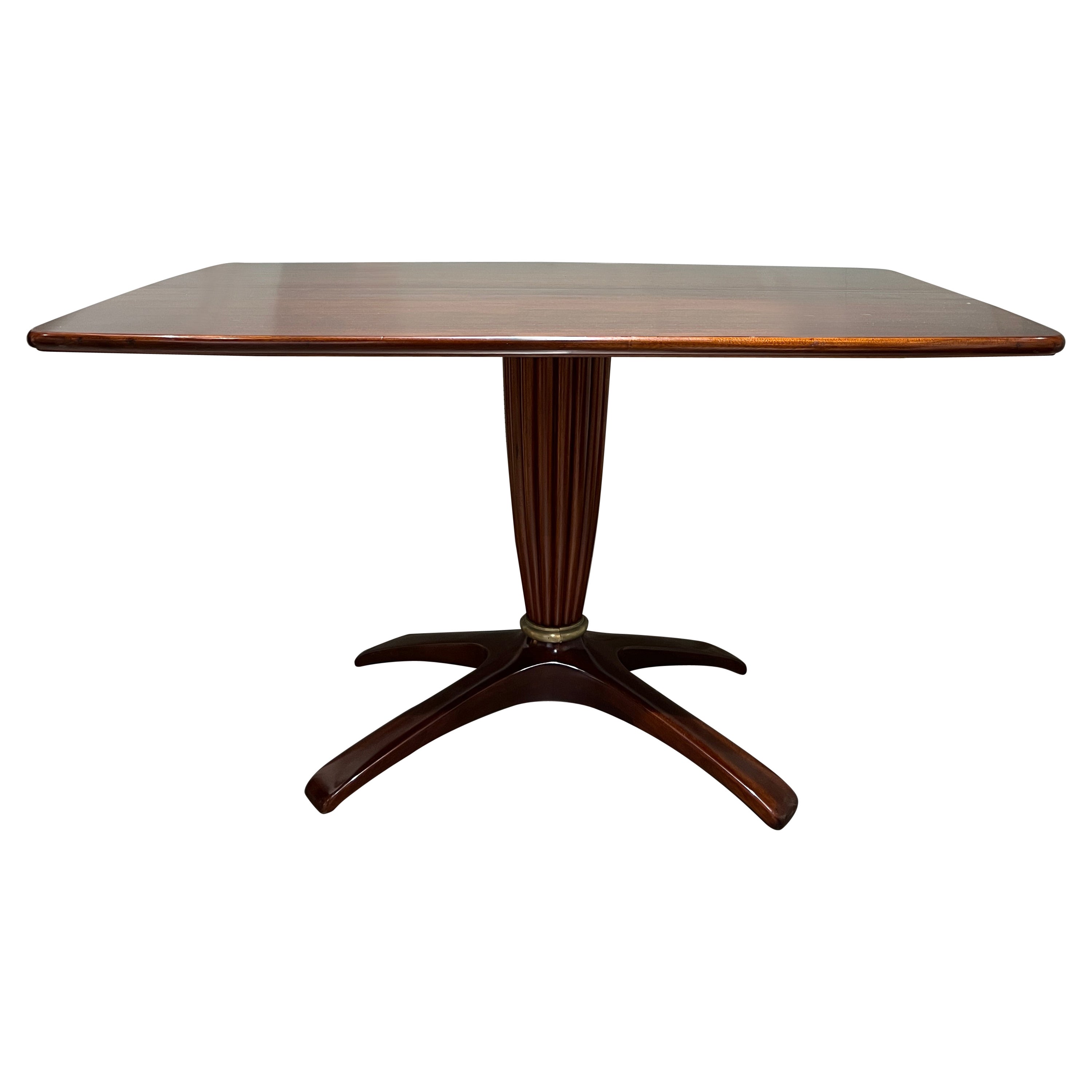 Mesa italiana de caoba 1950 Saverio Jannace Milano
