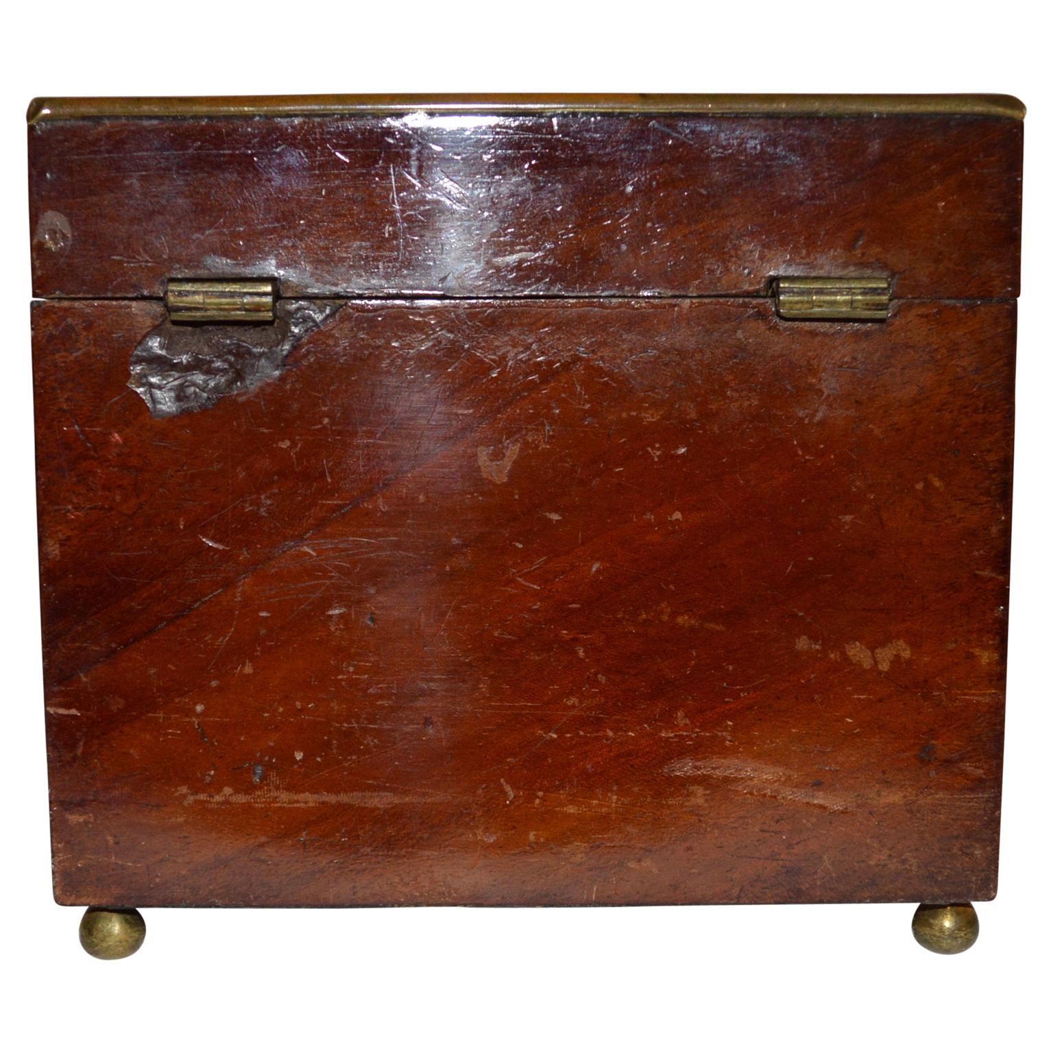 Hand-Crafted Mahogany Jewelry Box with Mirror For Sale