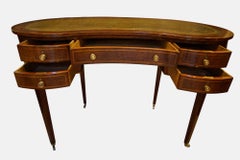 Mahogany Kidney Shaped Desk