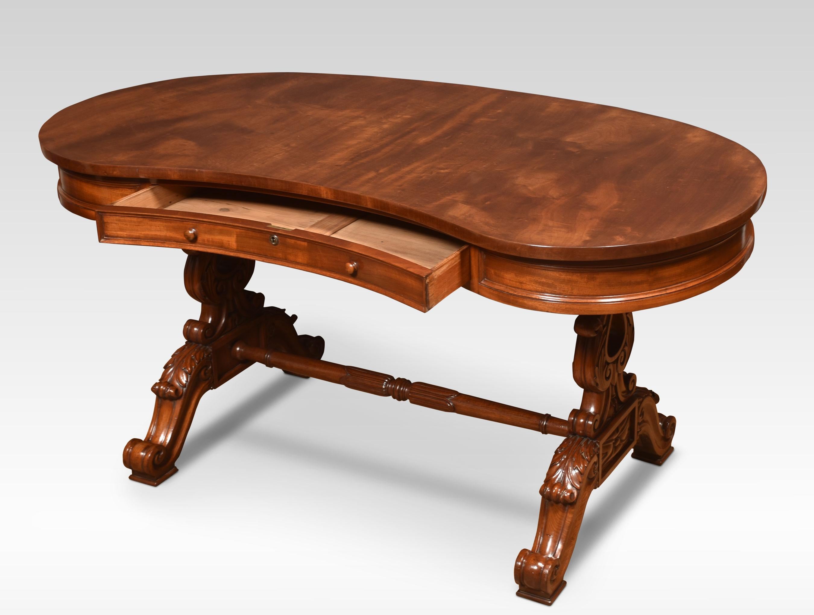 kidney shaped dining table