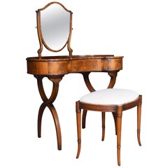 Mahogany Kidney Shaped Ladies Dressing Table