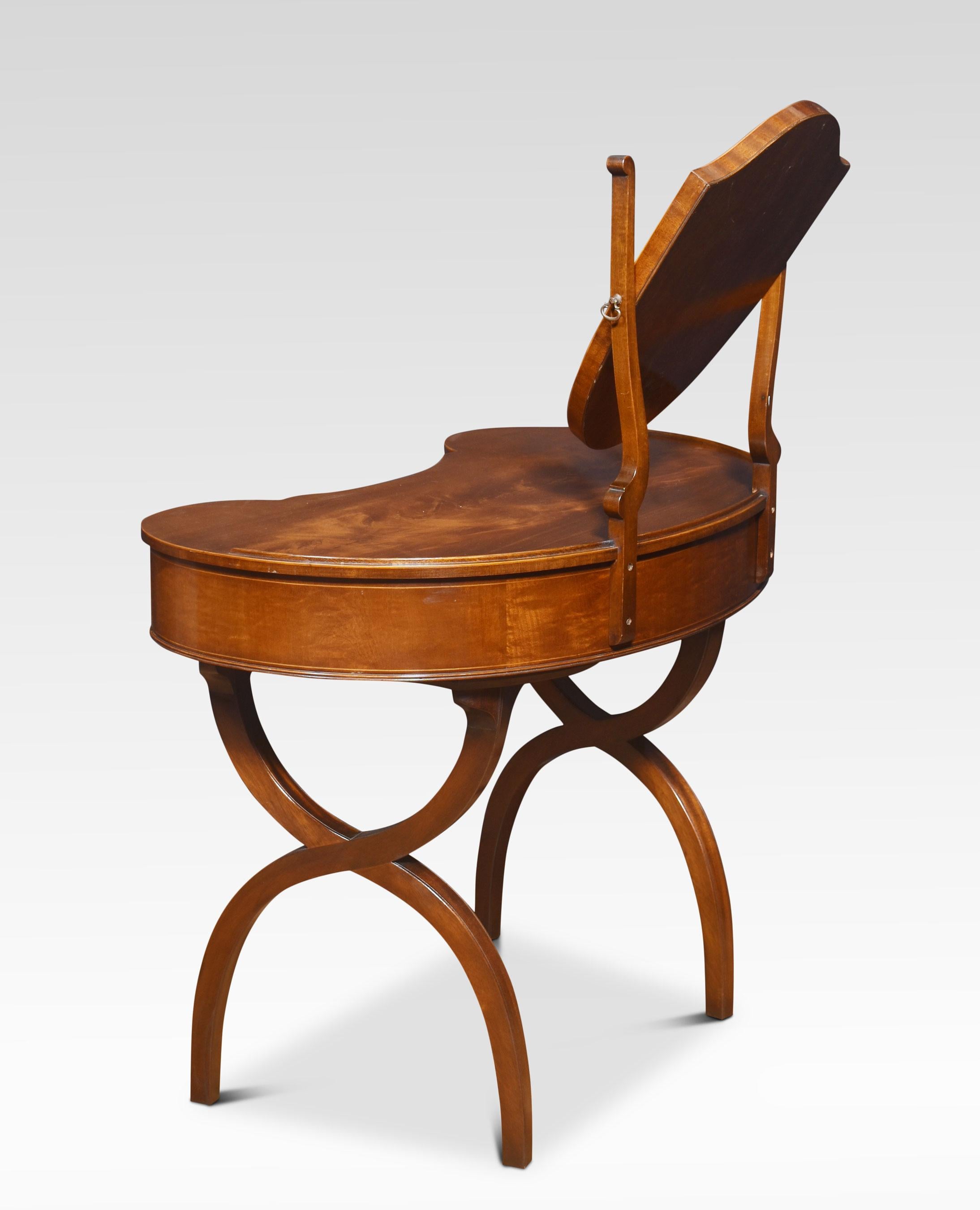 Mahogany kidney shaped lady’s dressing table 1
