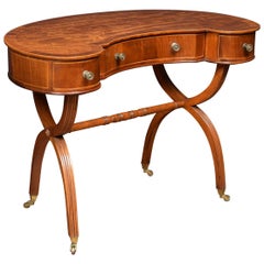 Antique Mahogany Kidney Shaped Lady’s Dressing Table