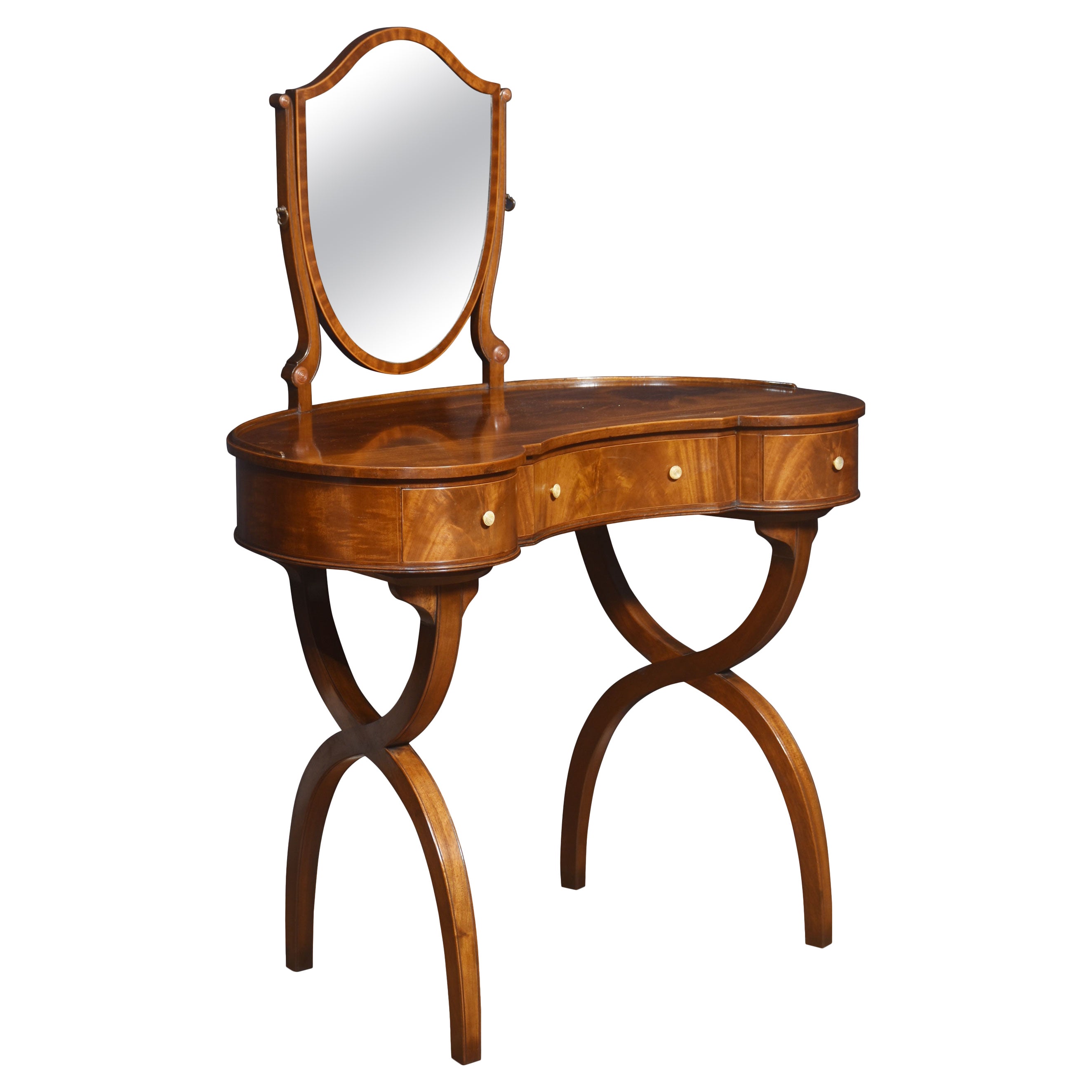 Mahogany kidney shaped lady’s dressing table