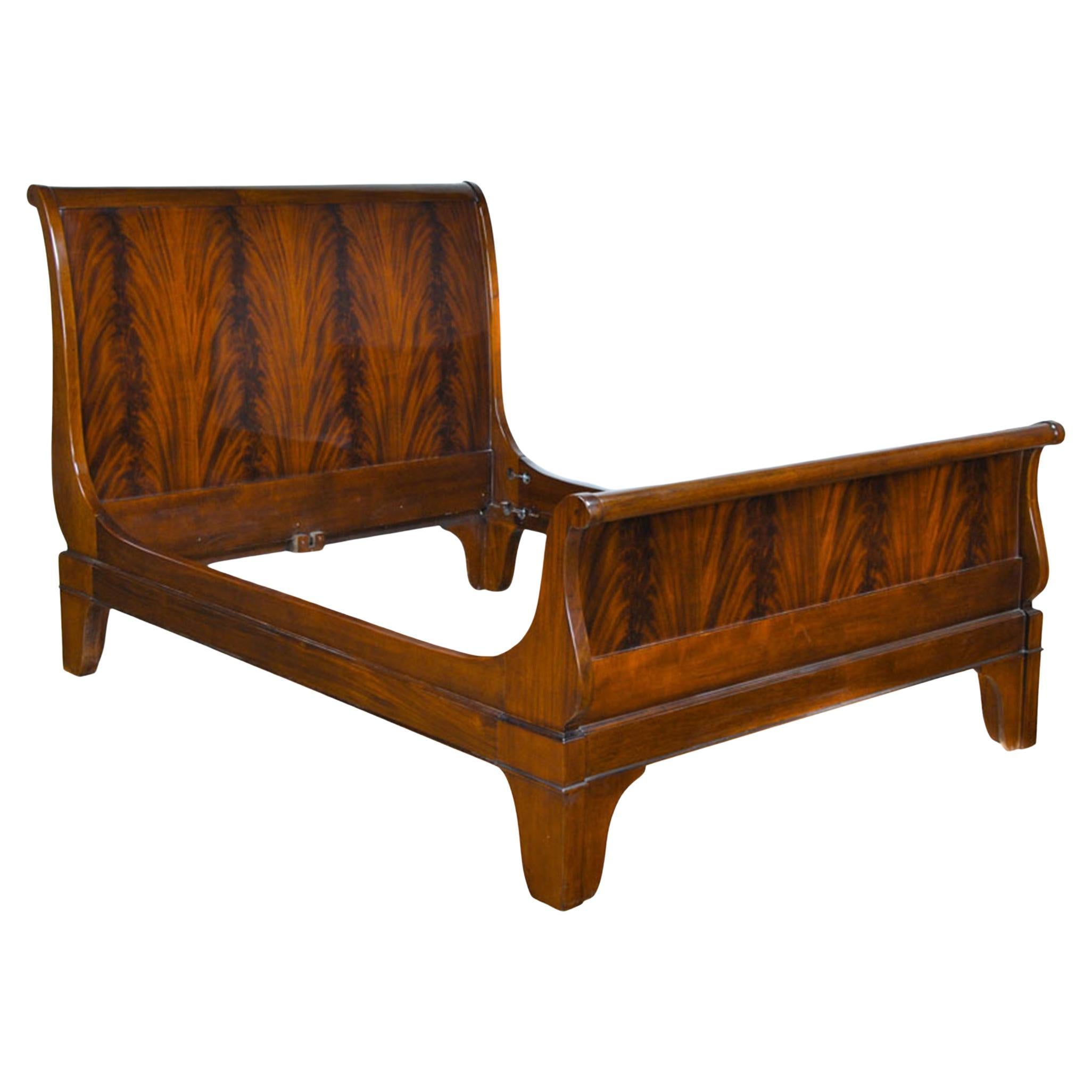 Mahogany King Size Sleigh Bed For Sale