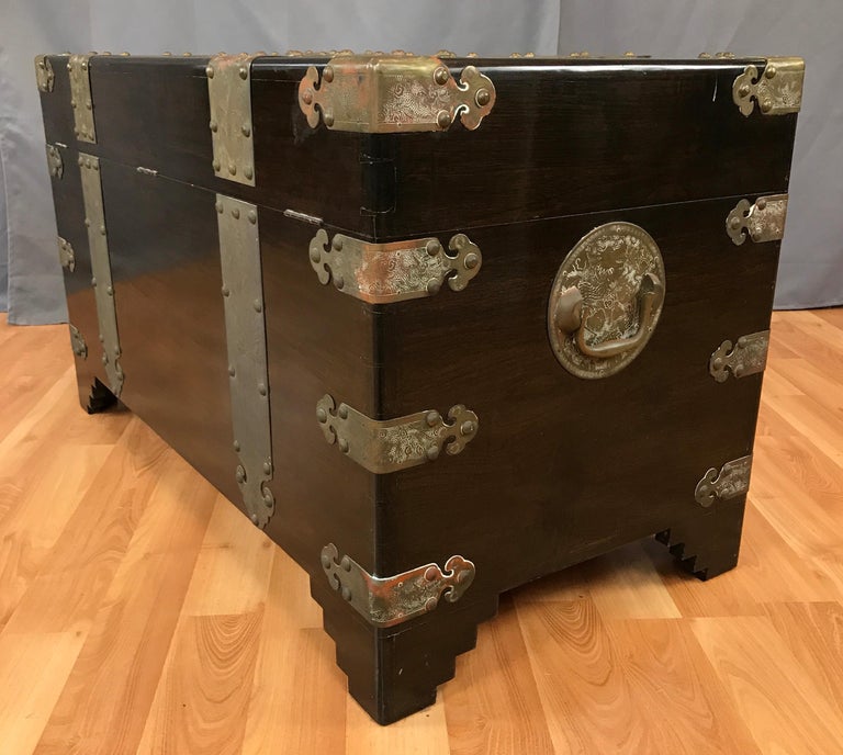 Circa 1940s Elmwood Korean Trunk at 1stDibs