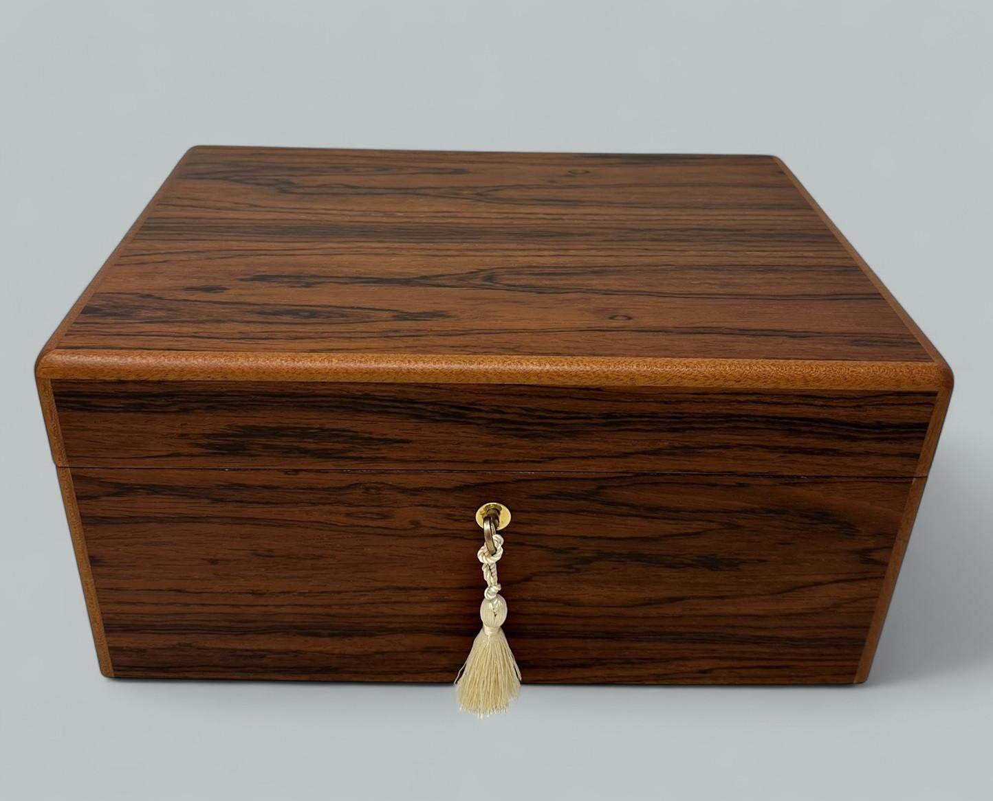 Mahogany Ladys Gentlemans Handmade Jewelry Casket Box Manning Ireland Irish New For Sale 1