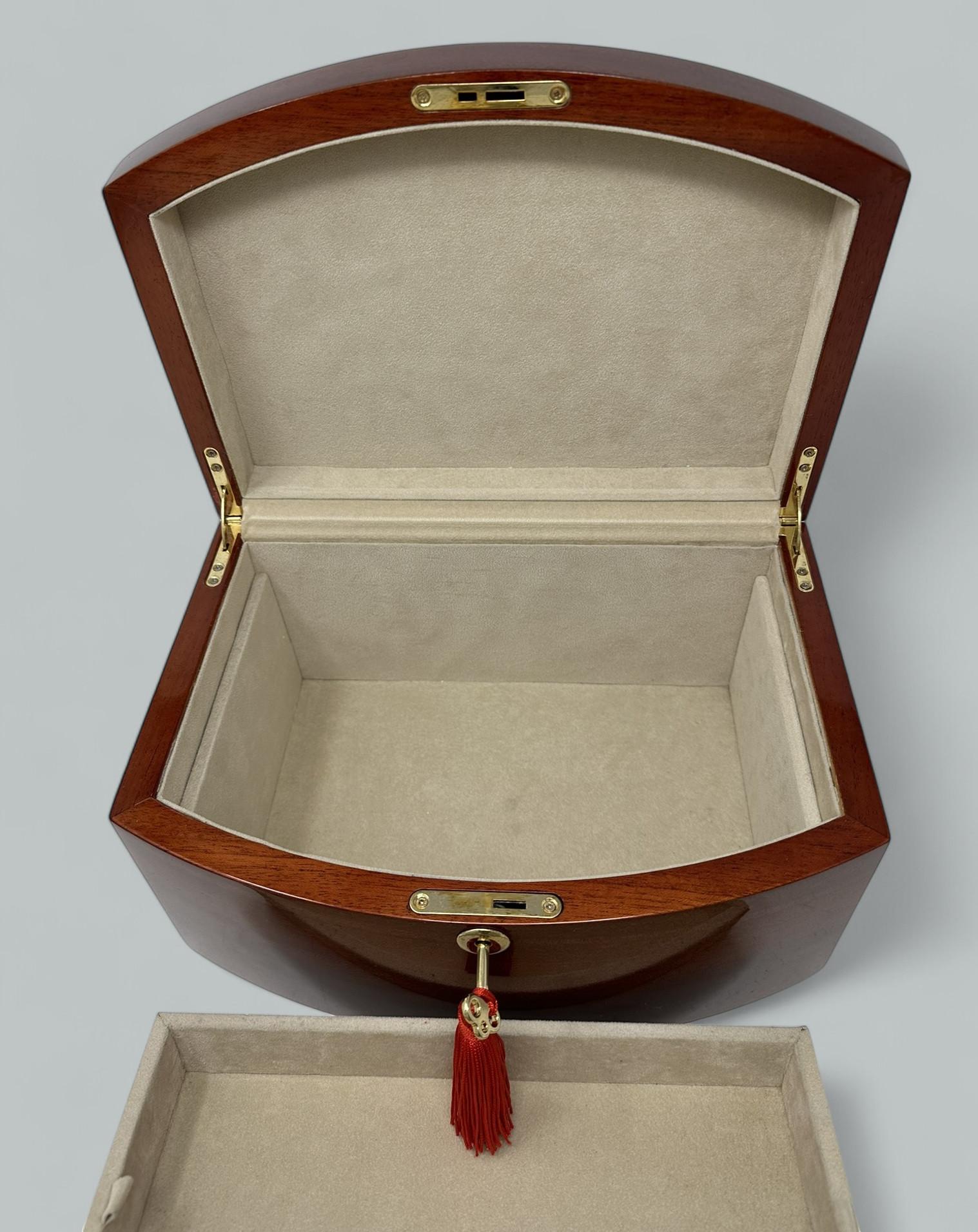 XXIe siècle et contemporain Coffret acajou pour bijoux faits main Manning Ireland Irish New en vente