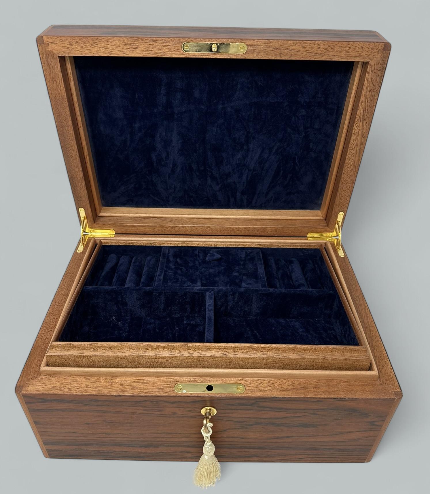 Mahogany Ladys Gentlemans Handmade Jewelry Casket Box Manning Ireland Irish New For Sale 2