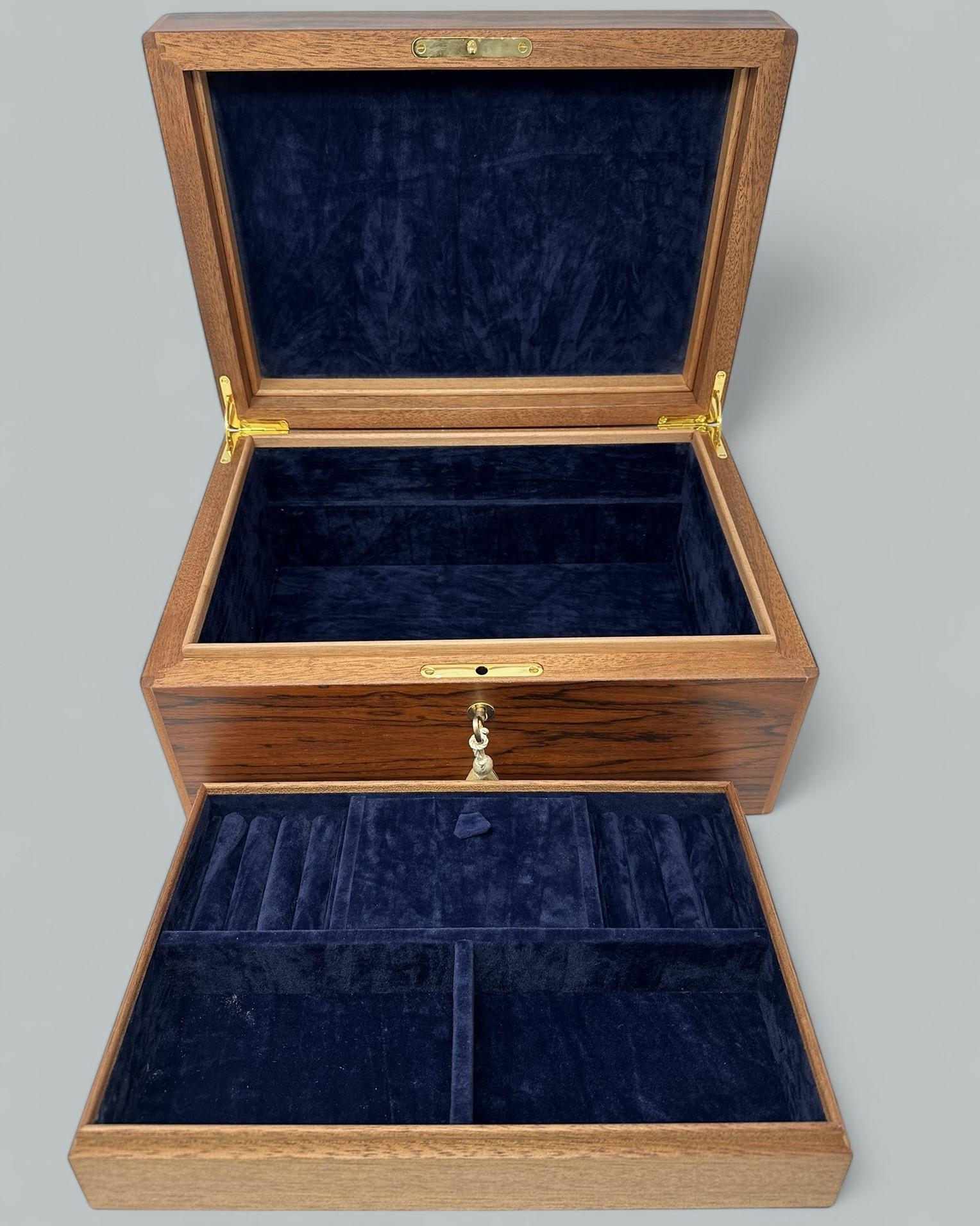 Mahogany Ladys Gentlemans Handmade Jewelry Casket Box Manning Ireland Irish New For Sale 4