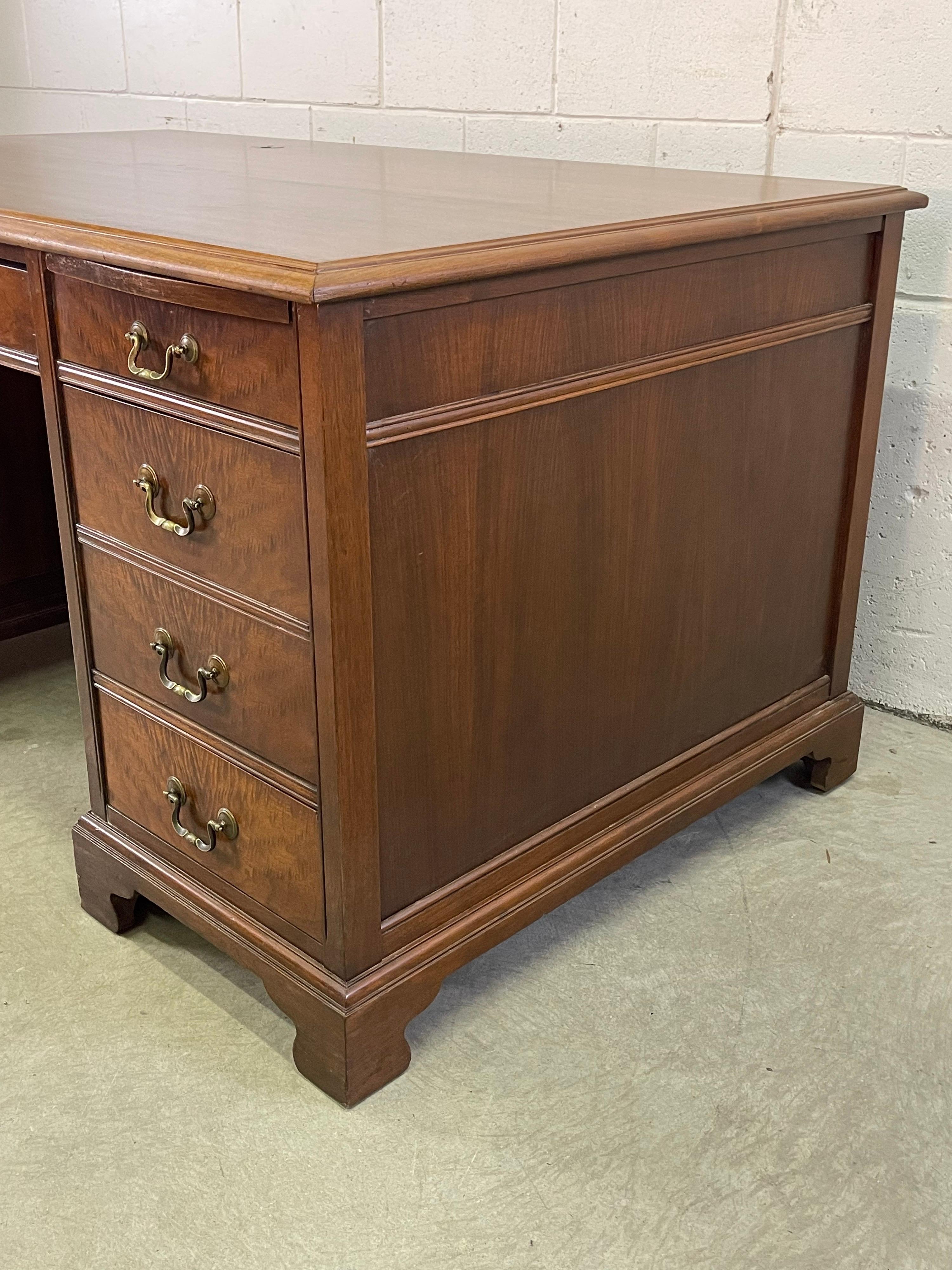 American Mahogany Large Executive Desk For Sale