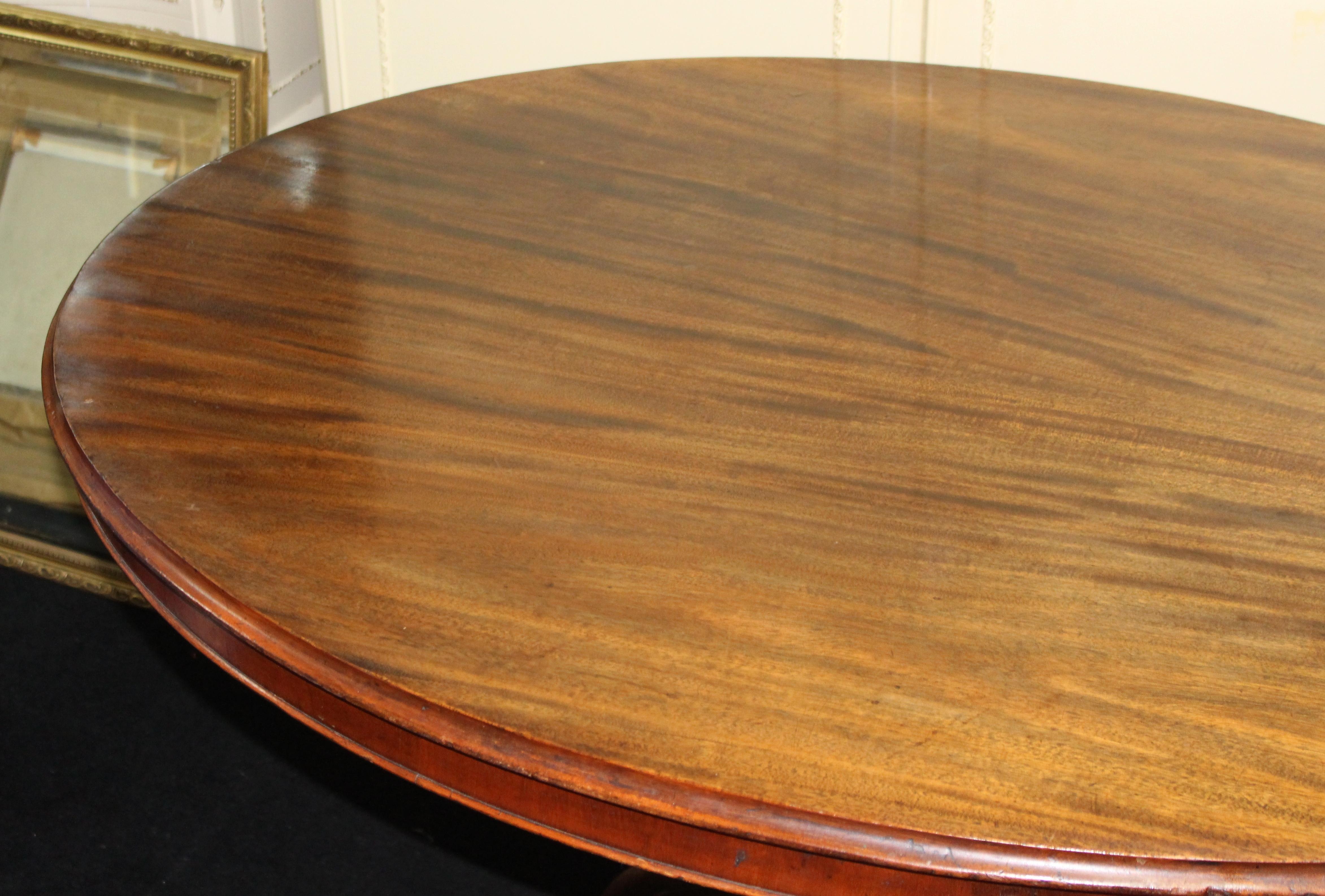 Mahogany Late 19th C. Oval Table In Fair Condition For Sale In Worcester, GB