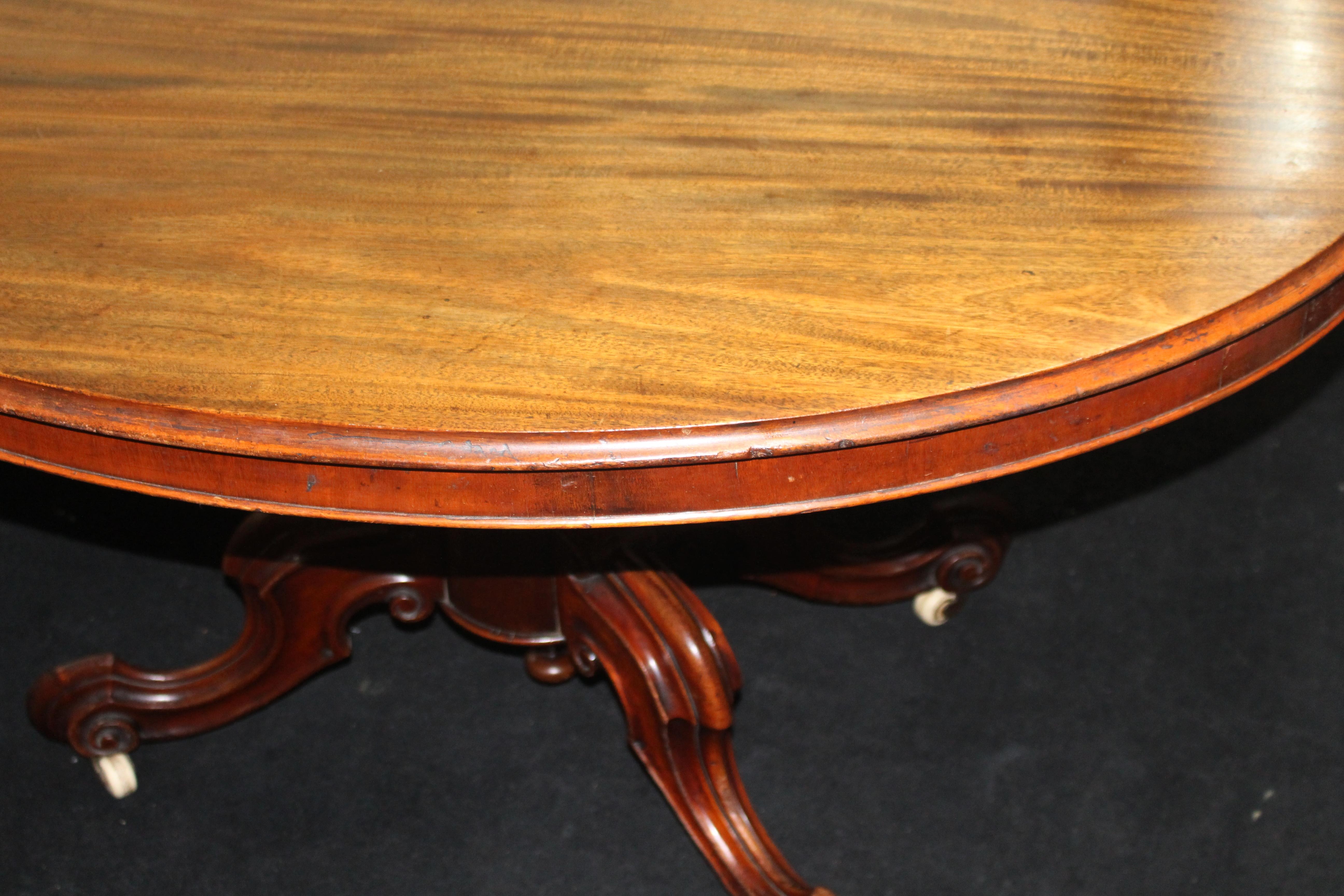 19th Century Mahogany Late 19th C. Oval Table For Sale