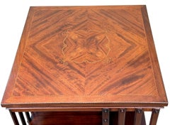 Edwardian Mahogany Revolving Bookcase, England, Circa 1890