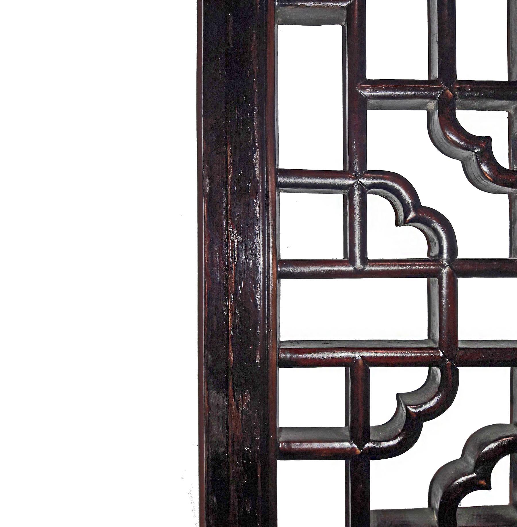 Hand-Carved Wood Lattice Panel, Early 20th Century In Good Condition In New York, NY