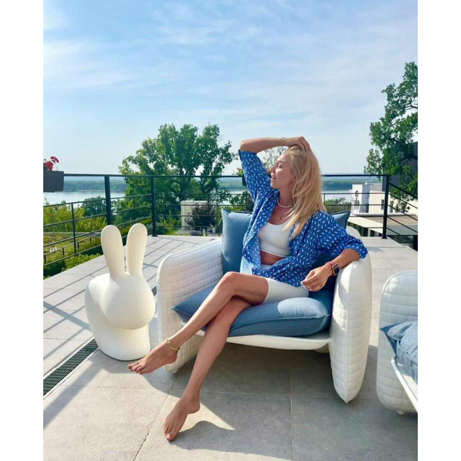 Mahogany Leather Mara Armchair by Lorenza Bozzoli For Sale 10