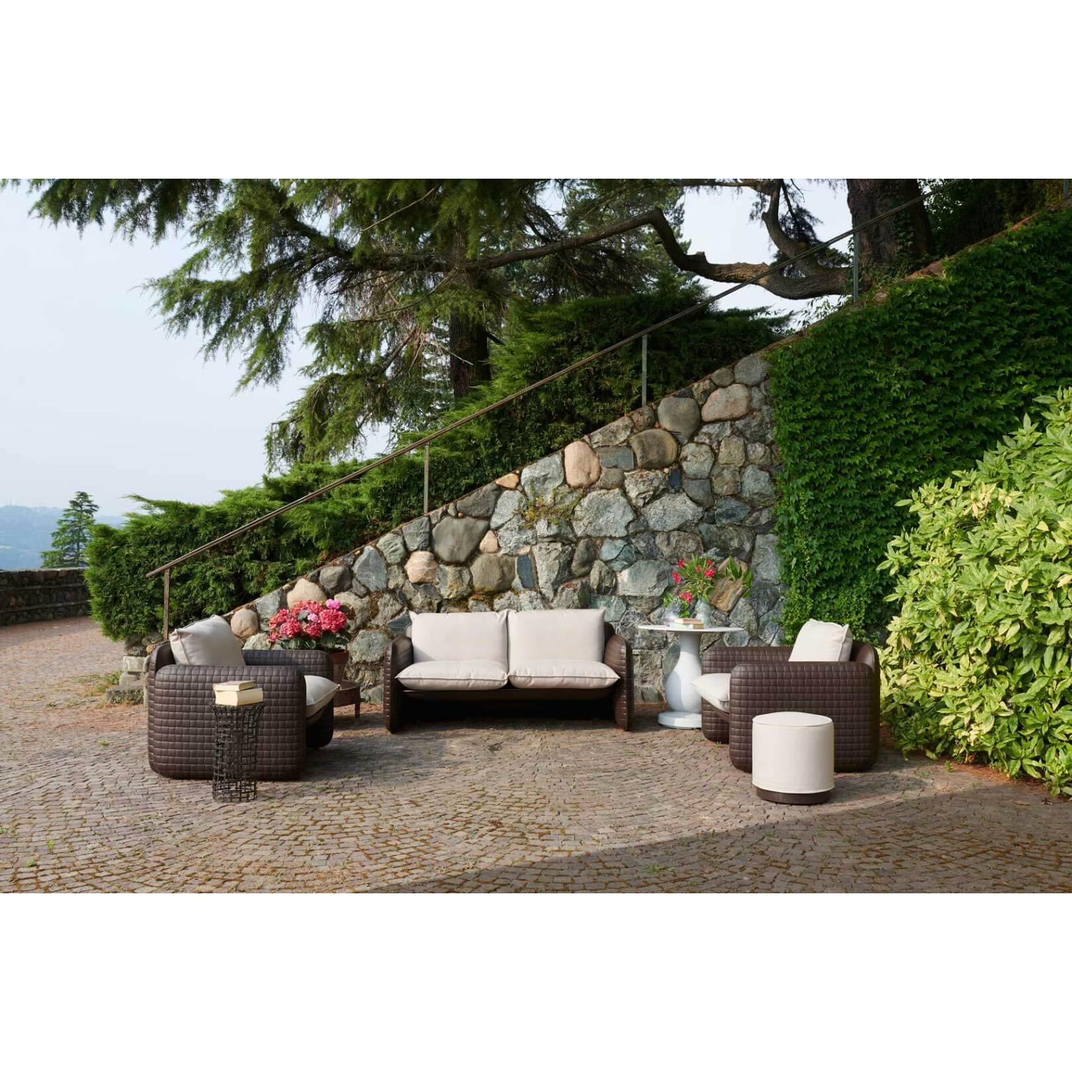 Other Mahogany Leather Mara Armchair by Lorenza Bozzoli For Sale