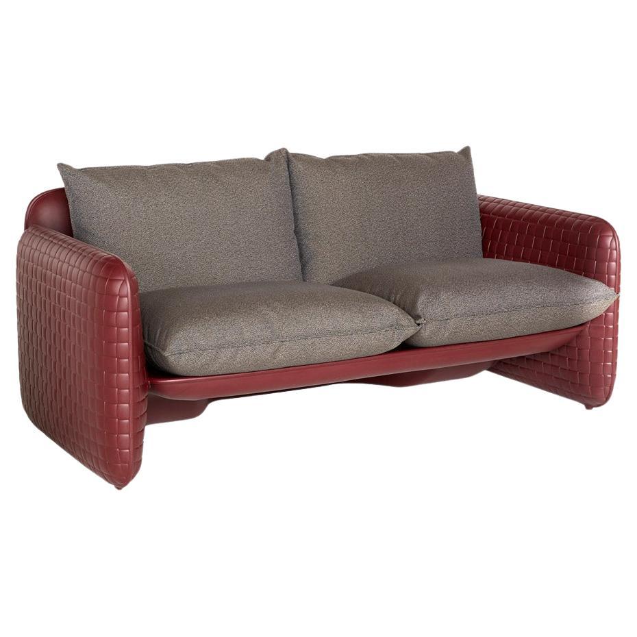 Mara sofa aus mahagonileder von Lorenza Bozzoli