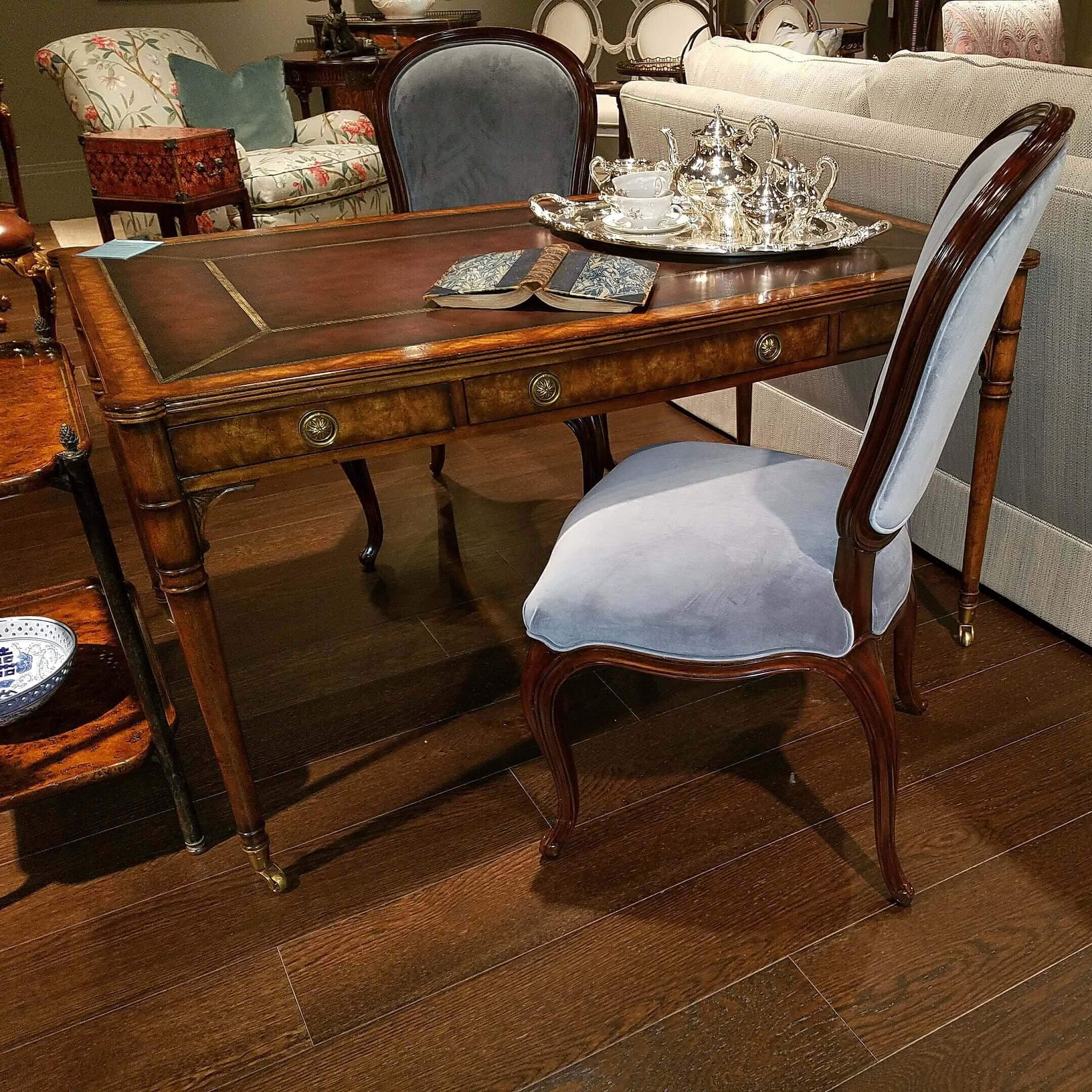 George III Mahogany Leather Top Desk For Sale